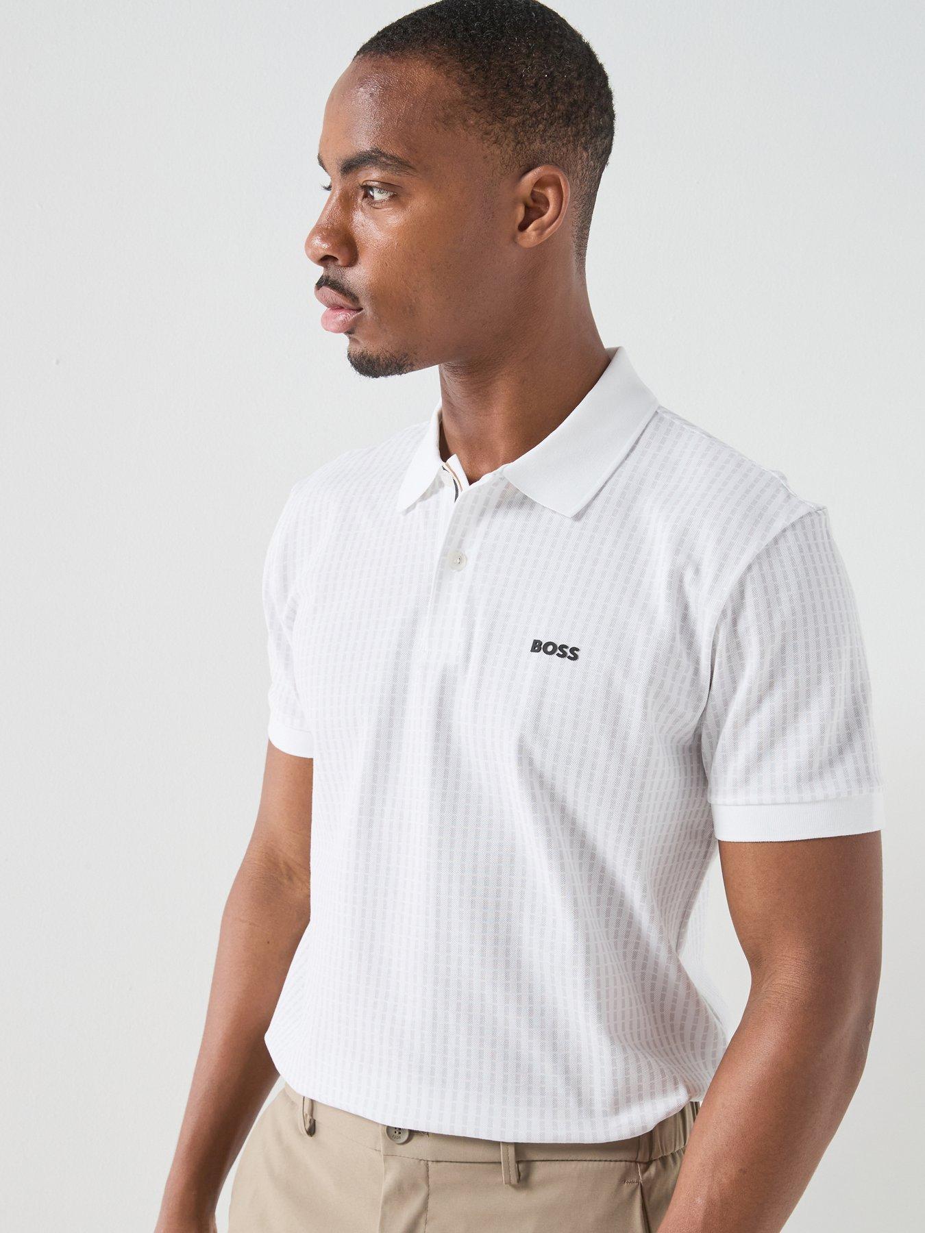 BOSS Mens Golf Birdie 3 Polo Shirt - White