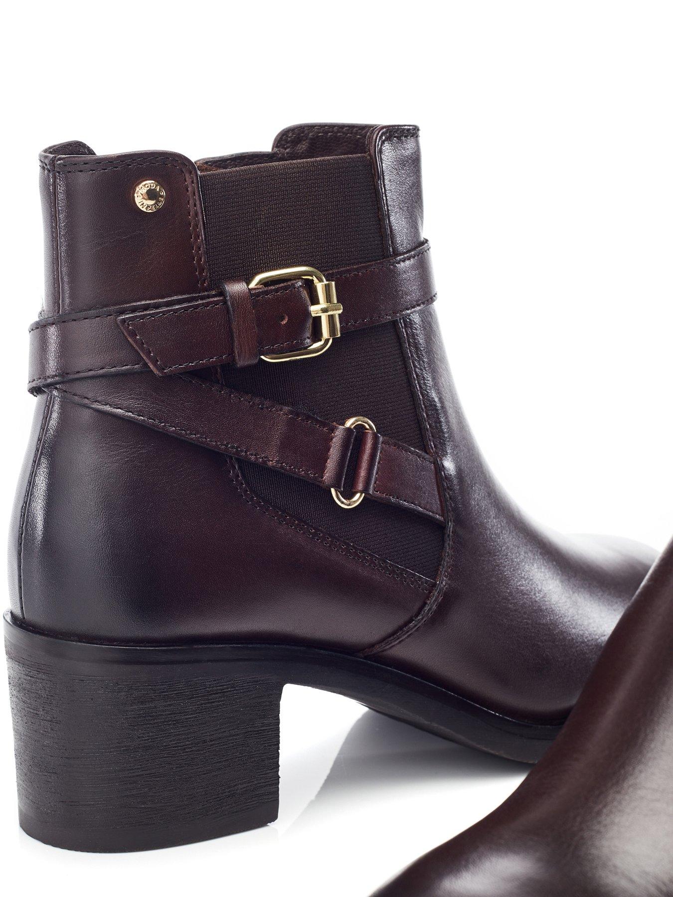 Image 4 of 4 of Moda In Pelle Libres Block Heel Chelsea Boot - Dark Brown