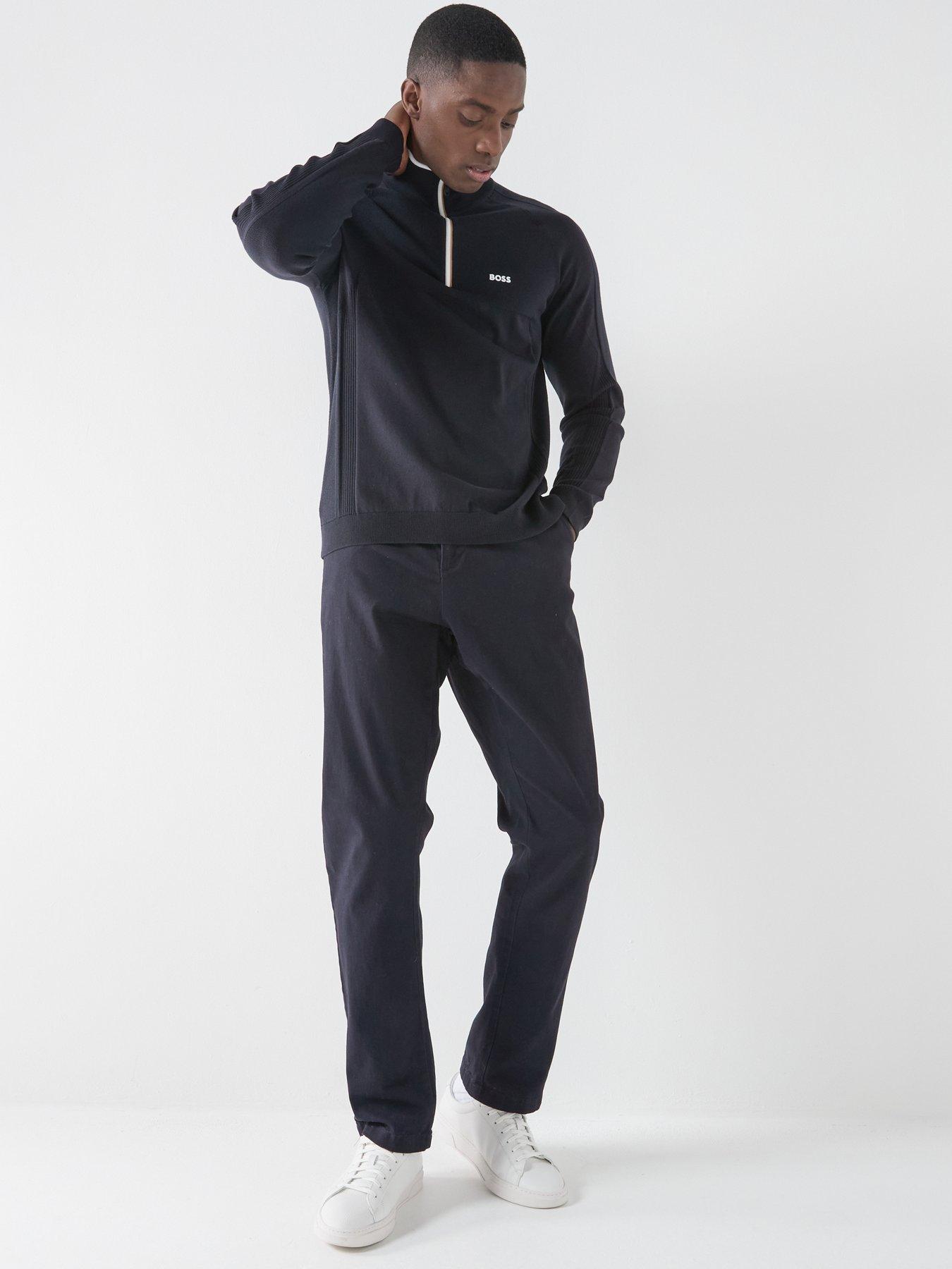 Image 3 of 6 of BOSS Mens Golf Hydro Quarter Zip - Navy
