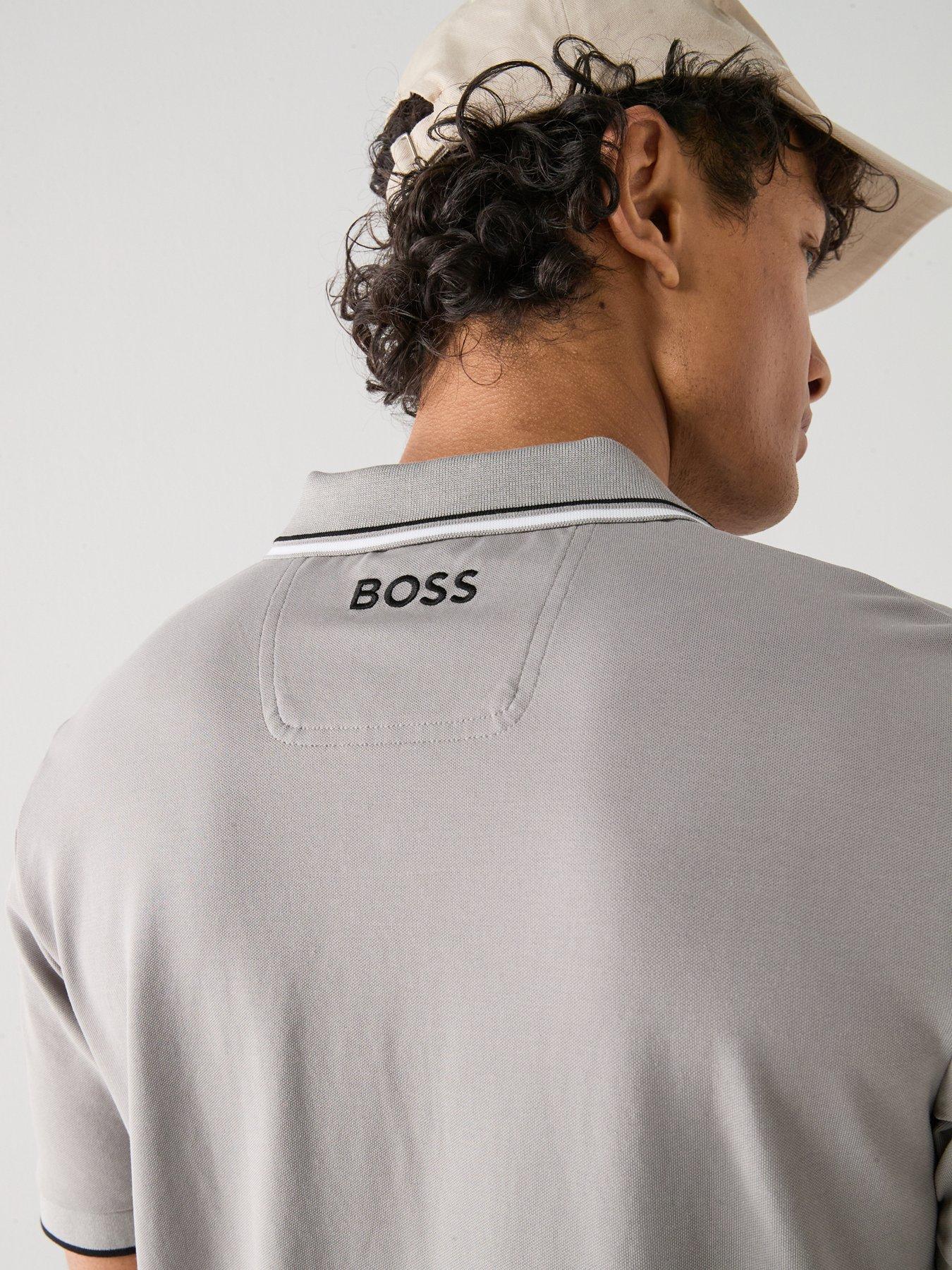 Image 4 of 5 of BOSS Mens Golf Paddy Pro Polo Shirt - Grey