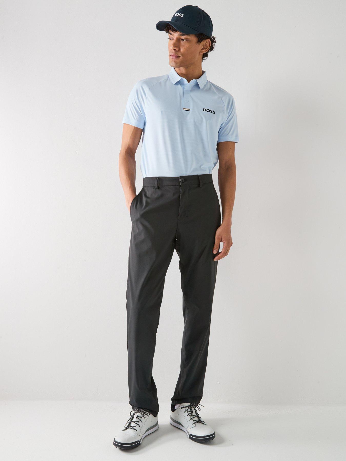 Image 3 of 4 of BOSS Mens Golf Paddytech Polo Shirt - Blue