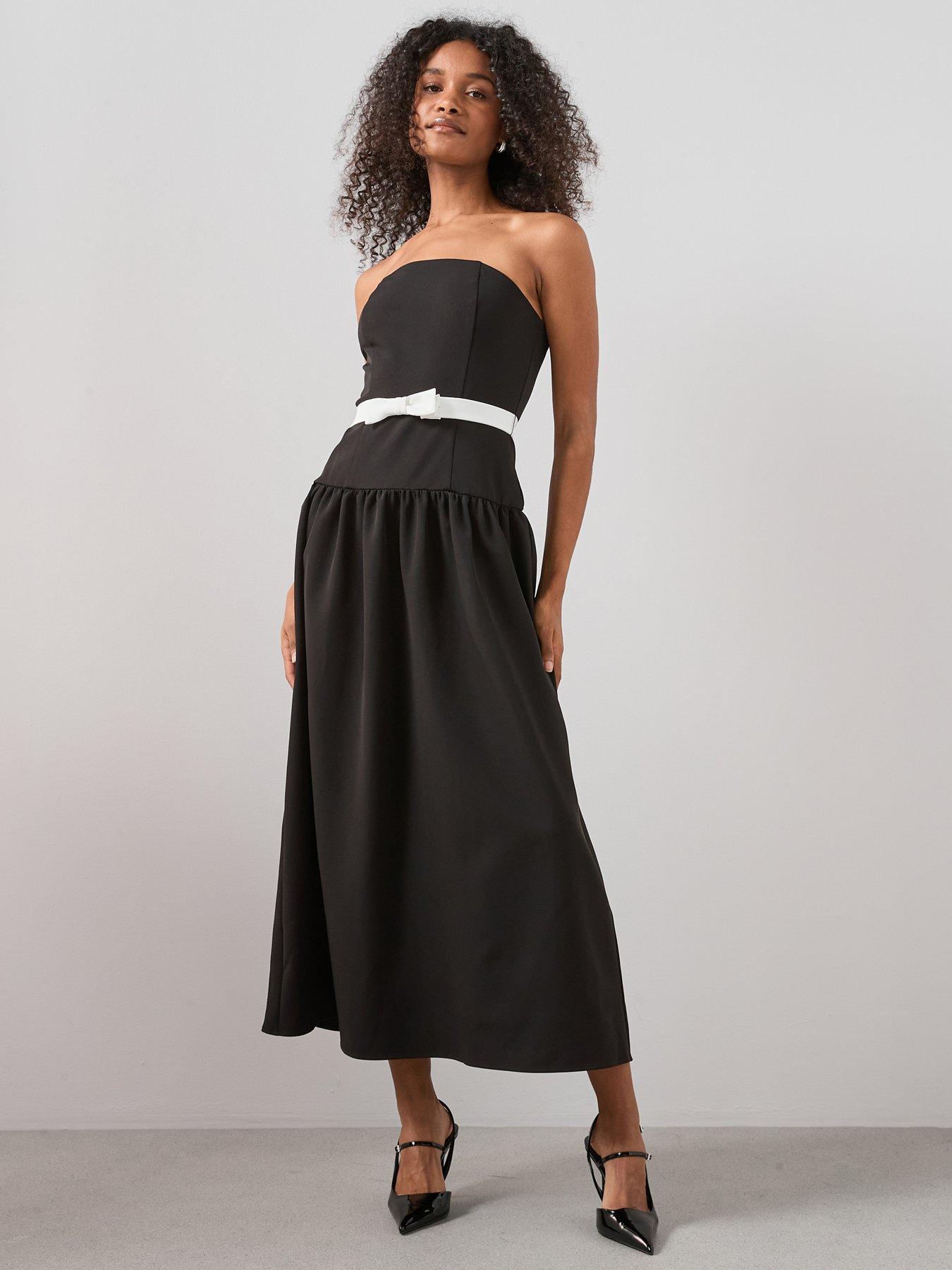 women's black bardot dresses | Very IE