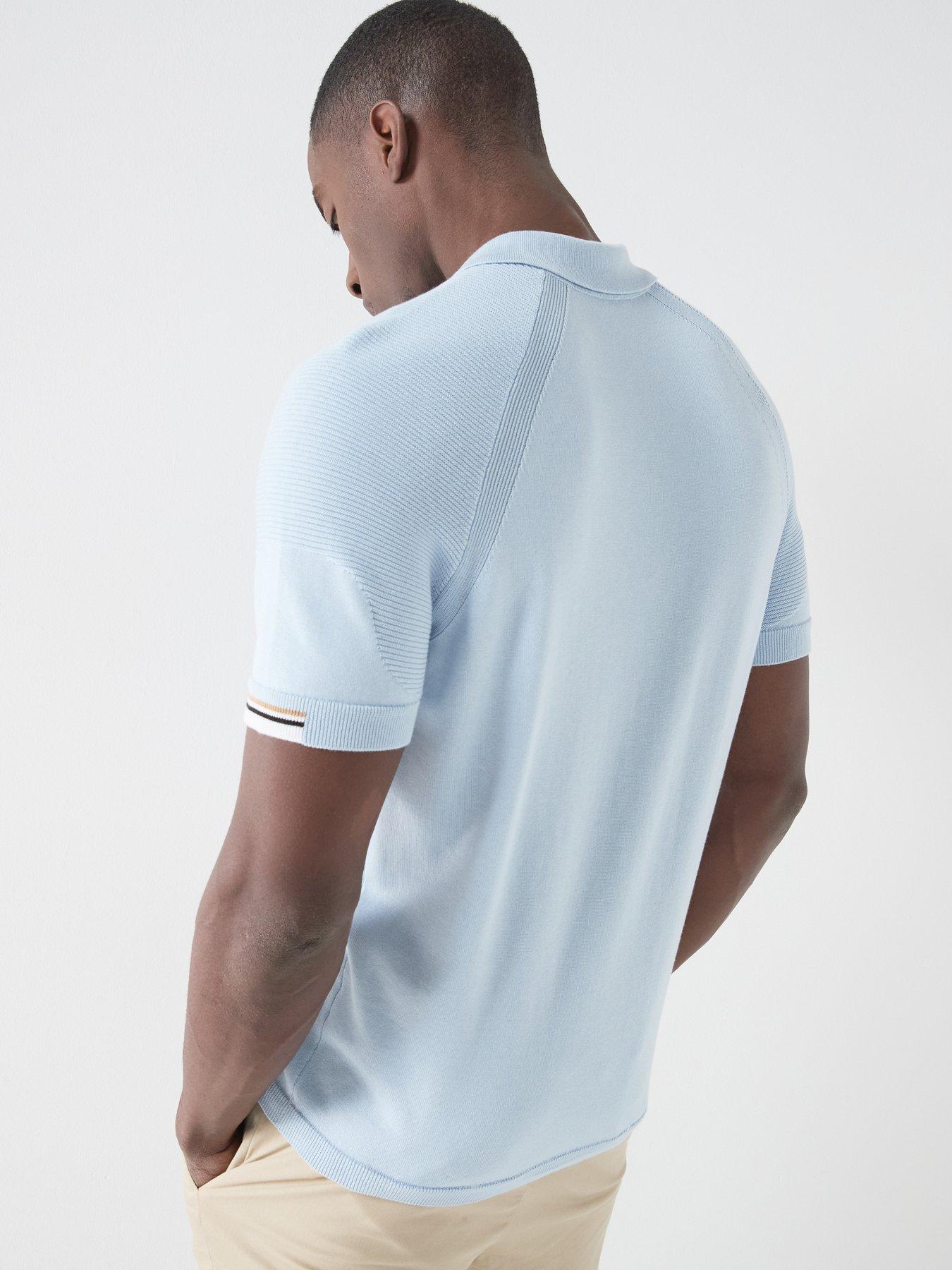 boss-mens-golf-perform-knitted-polo-shirt-bluestillFront