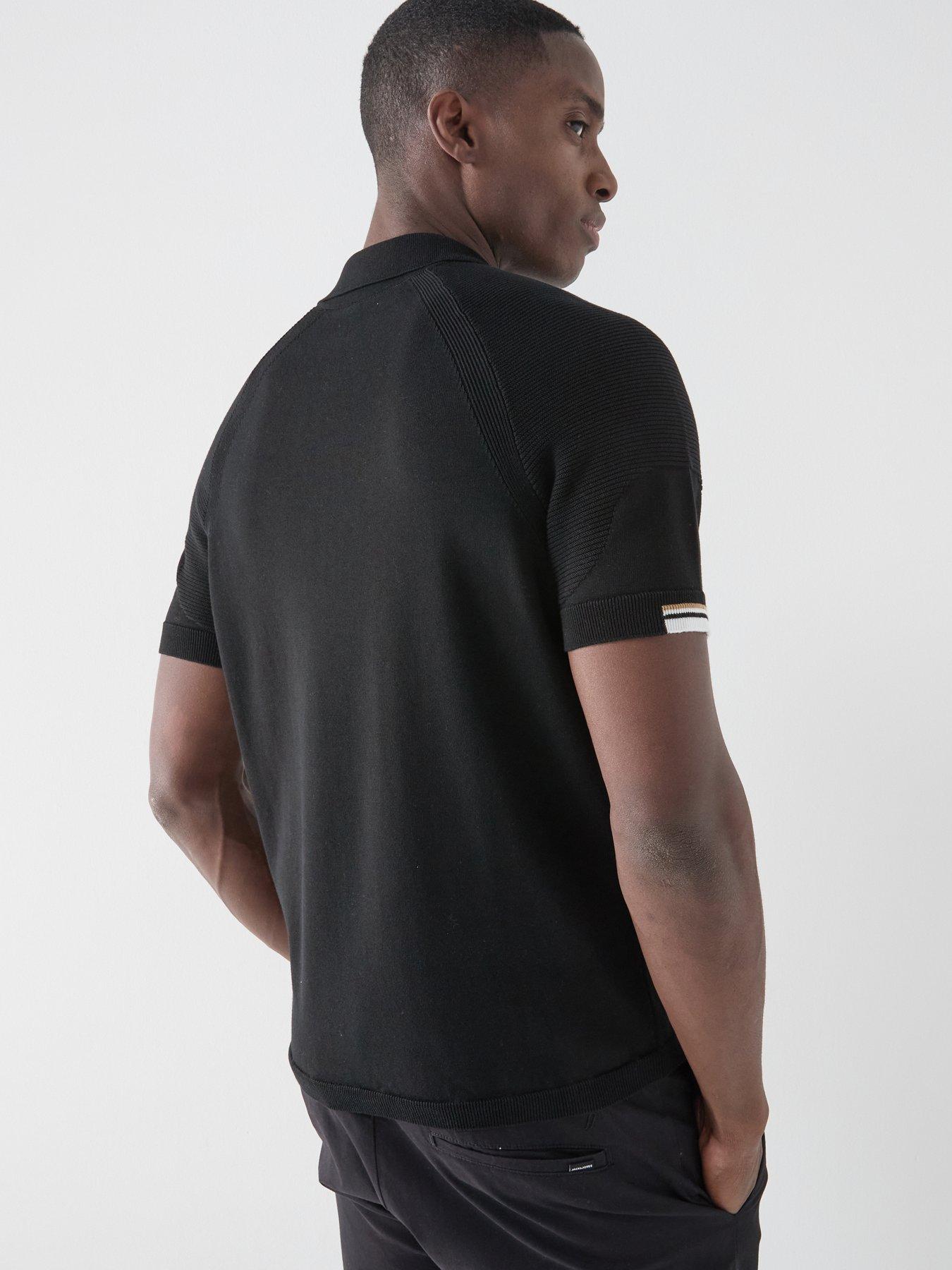 boss-mens-golf-perform-knitted-polo-shirt-blackstillFront