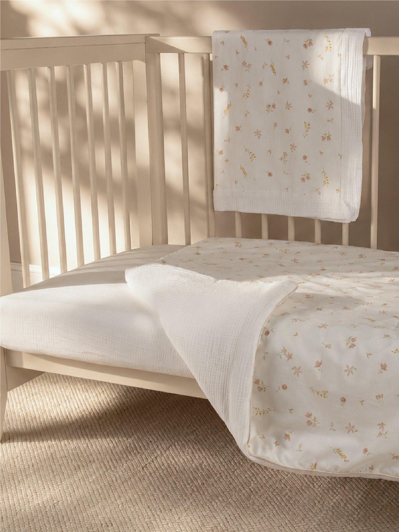 Image 1 of 7 of CuddleCo 4pc Cot Bed Bedding Set - Cashmere Meadow