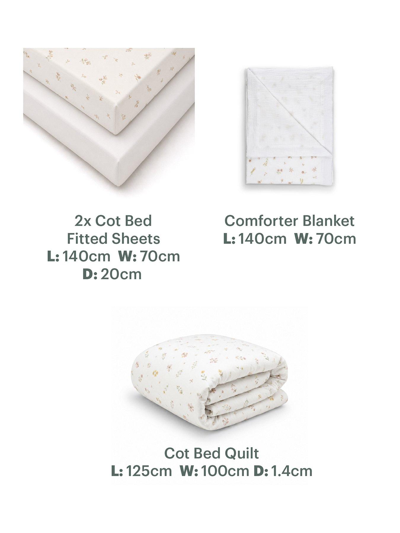 Image 5 of 7 of CuddleCo 4pc Cot Bed Bedding Set - Cashmere Meadow
