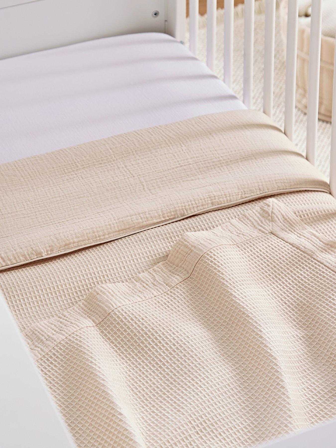 CuddleCo 4pc Cot Bed Bedding Set - Cashmere Waffle