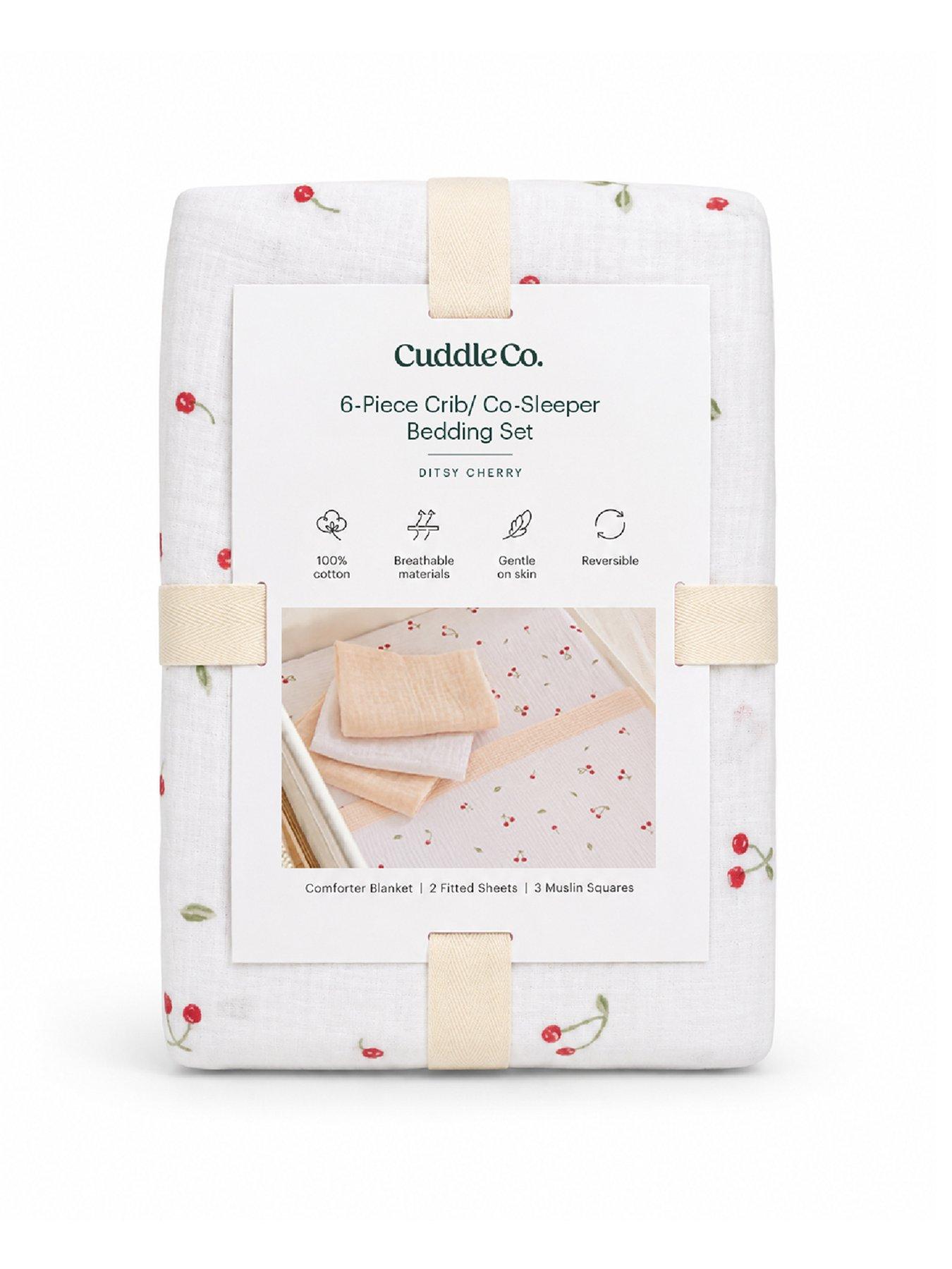 Image 7 of 7 of CuddleCo Universal Crib/ Co Sleeper Bedding set - Ditsy Cherry