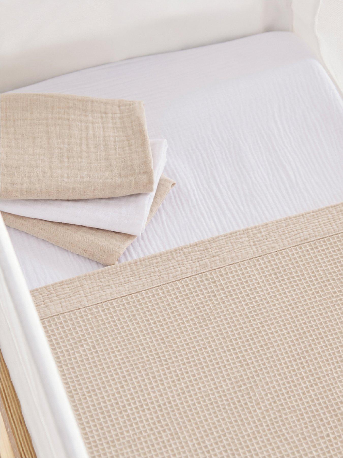 Image 1 of 7 of CuddleCo Universal Crib/ Co Sleeper Bedding set - Cashmere Waffle