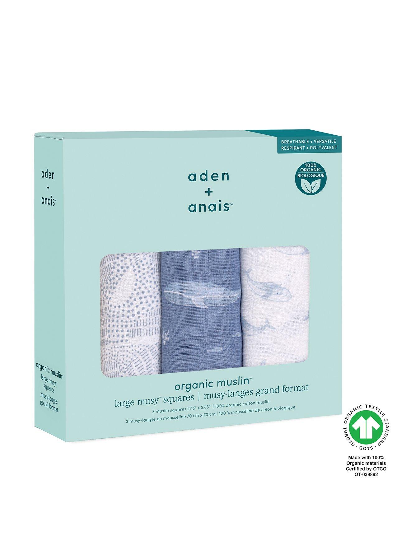 Image 2 of 5 of aden + anais Oceanic - 3 Pack Cotton Muslin Squares