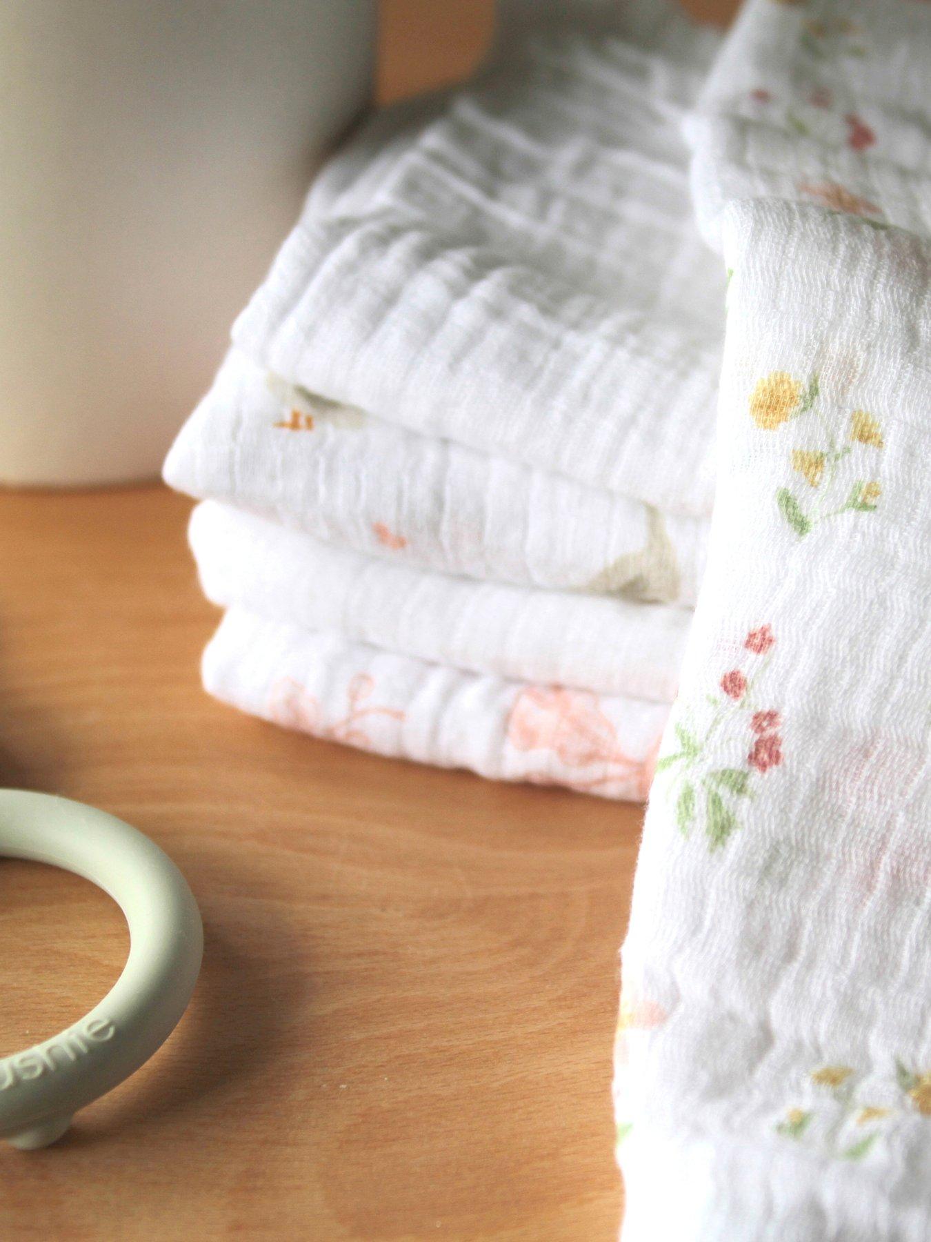 Image 1 of 4 of aden + anais Essential 5 Pack Cotton Muslin Squares - Country Floral