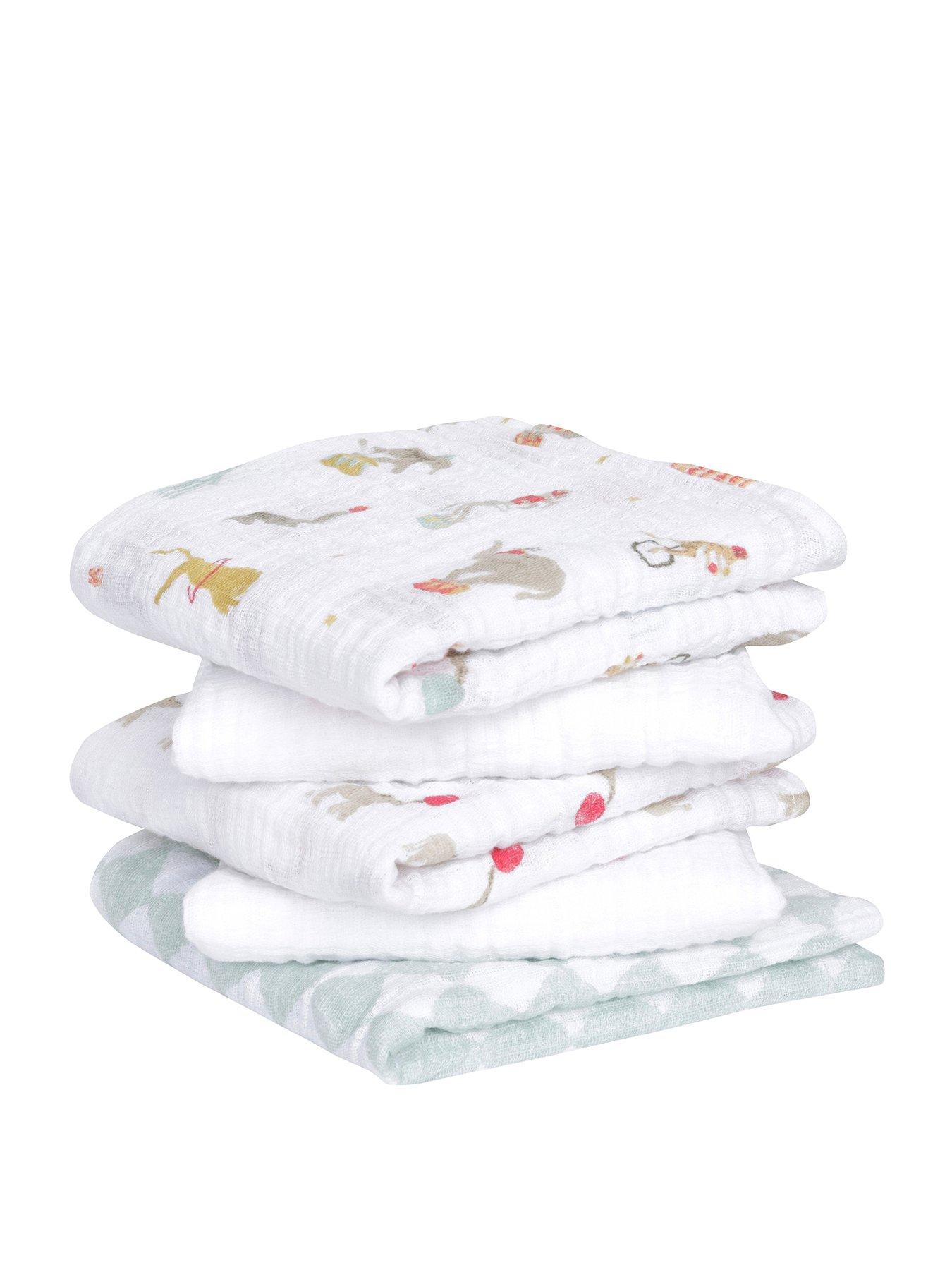 Image 2 of 4 of aden + anais Essential 5 Pack Cotton Muslin Squares - Elephant Circus