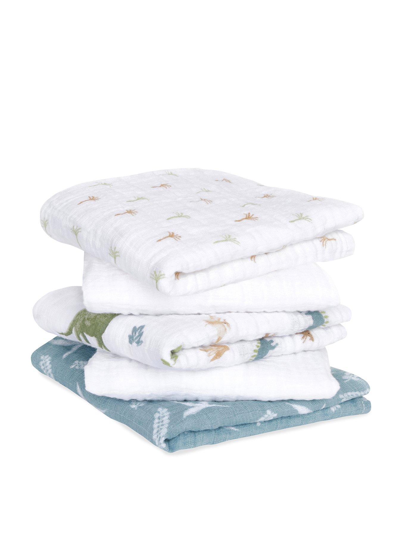Image 2 of 3 of aden + anais Essential 5 Pack Cotton Muslin Squares - Dino Jungle