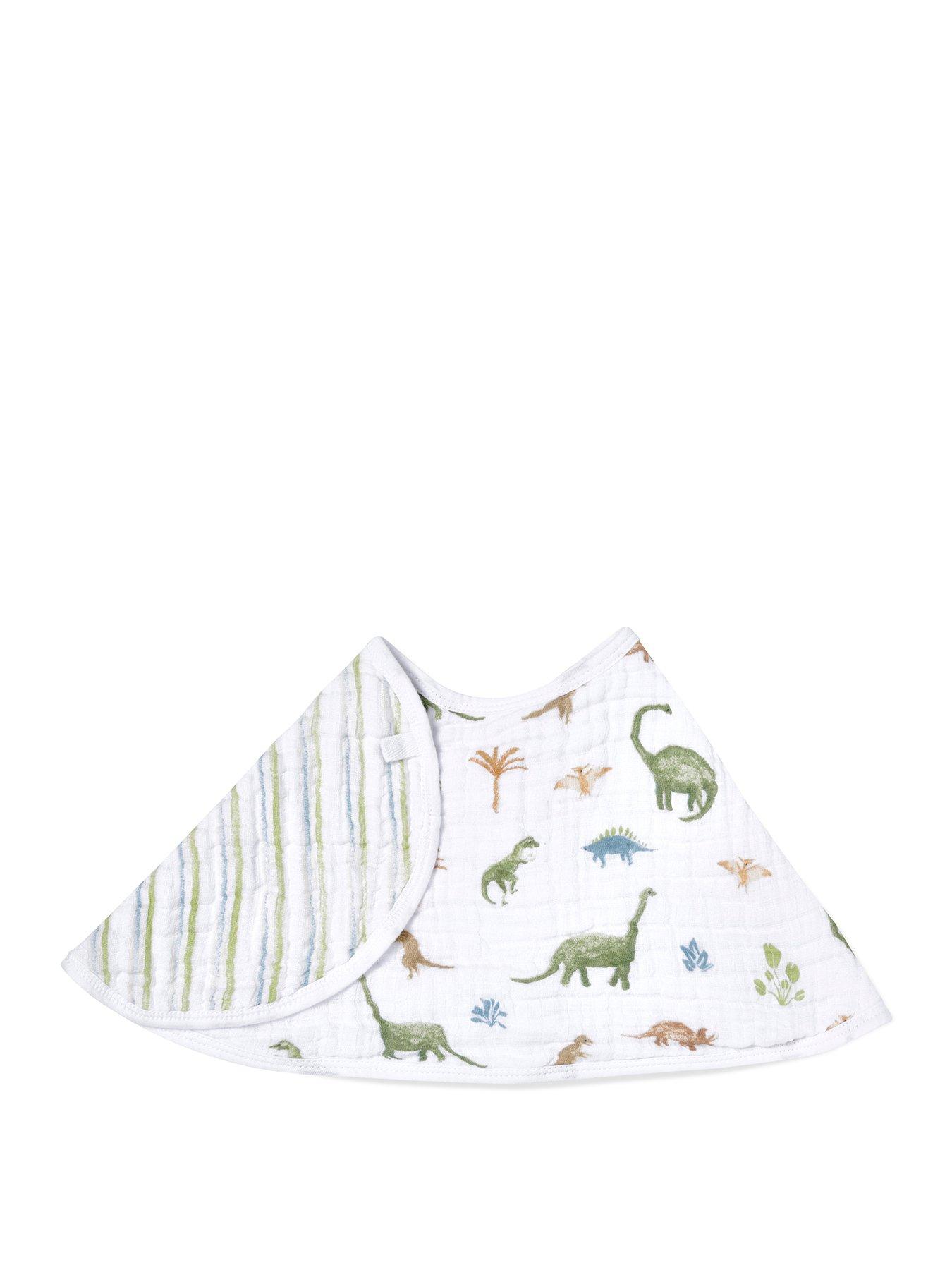 Image 2 of 4 of aden + anais Essentials Cotton Muslin Baby Burpy Bib - Dino Jungle