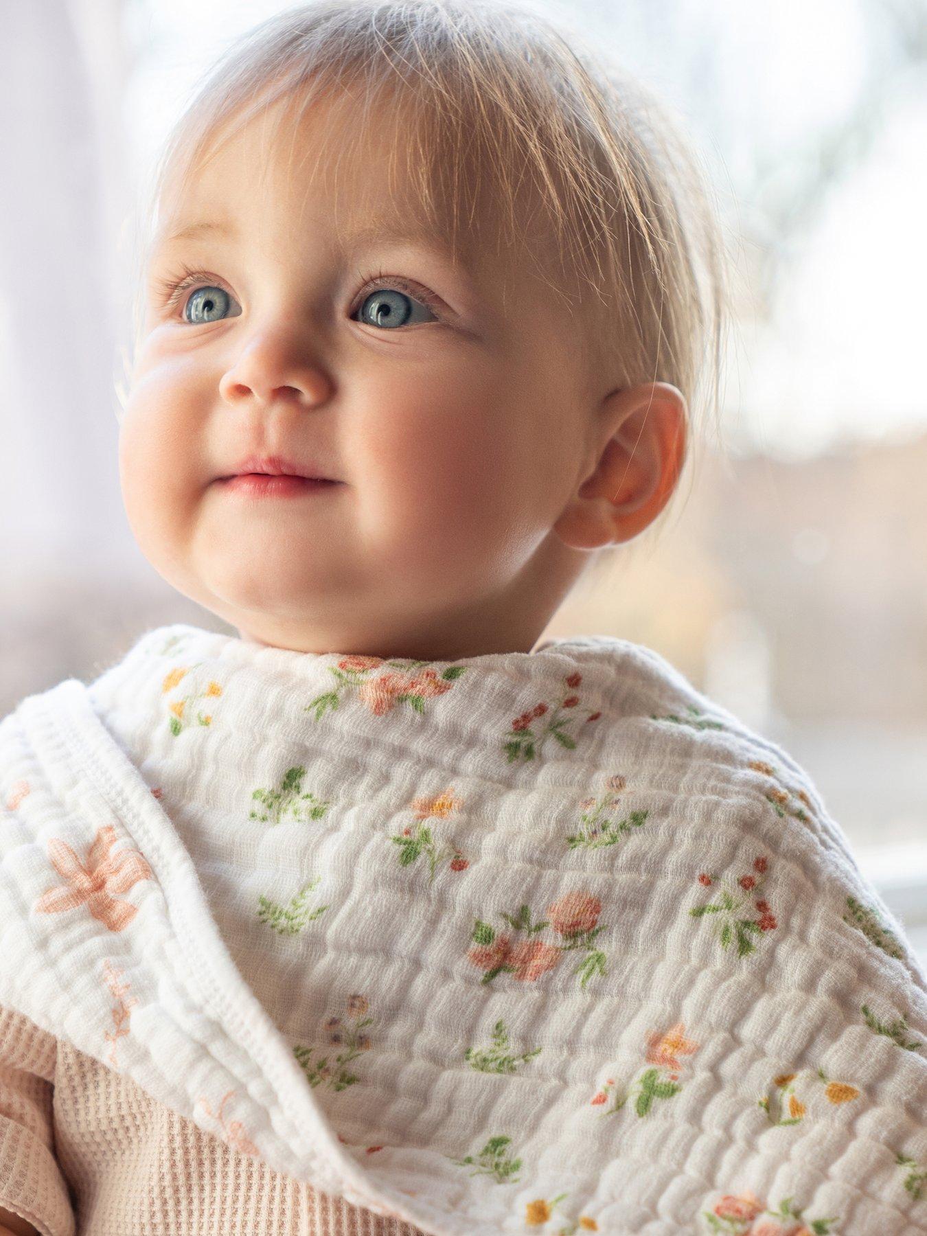 Image 1 of 3 of aden + anais Essentials Cotton Muslin Baby Burpy Bib - Country Floral