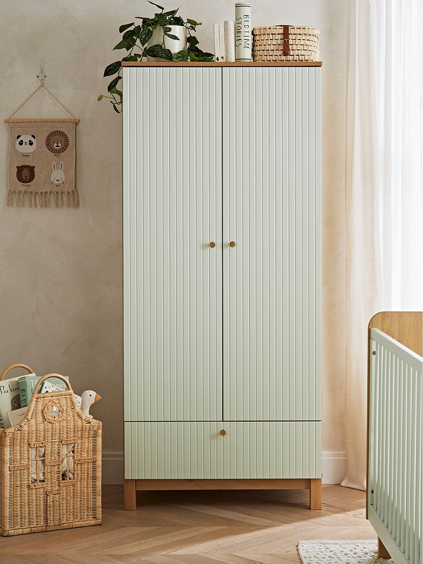 CuddleCo Remi Wardrobe Oak/Green