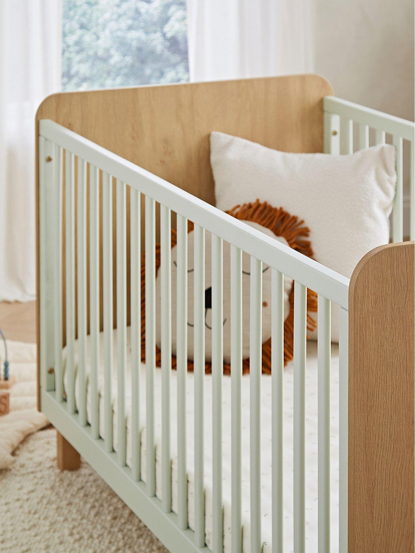 cuddleco-remi-3pc-set-3-drawer-dresser-cot-bed-and-wardrobe-oakgreenoutfit