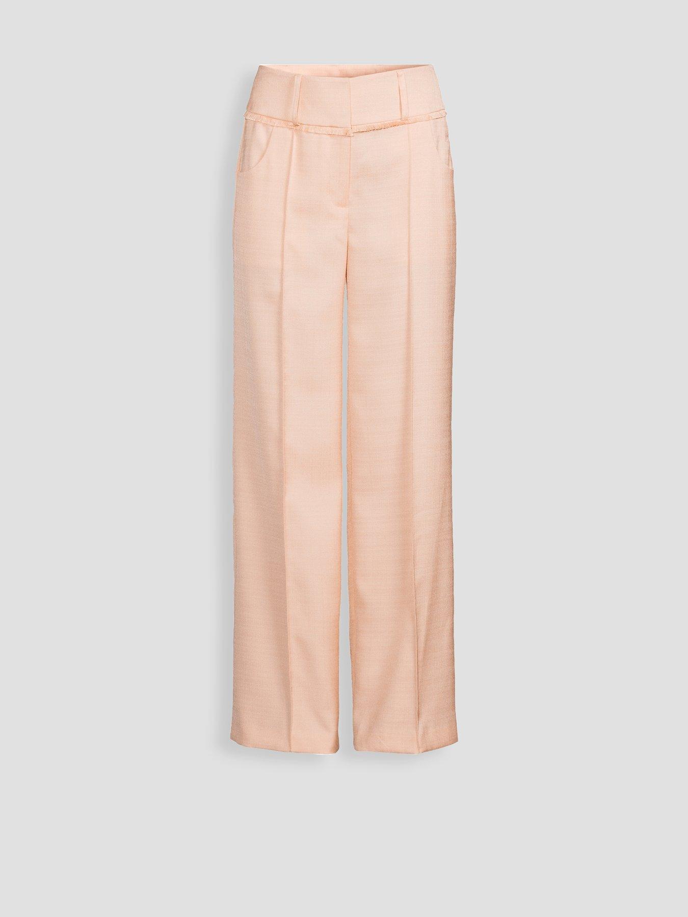 Image 3 of 3 of Michelle Keegan Relaxed Straight Leg Trousers - Peach