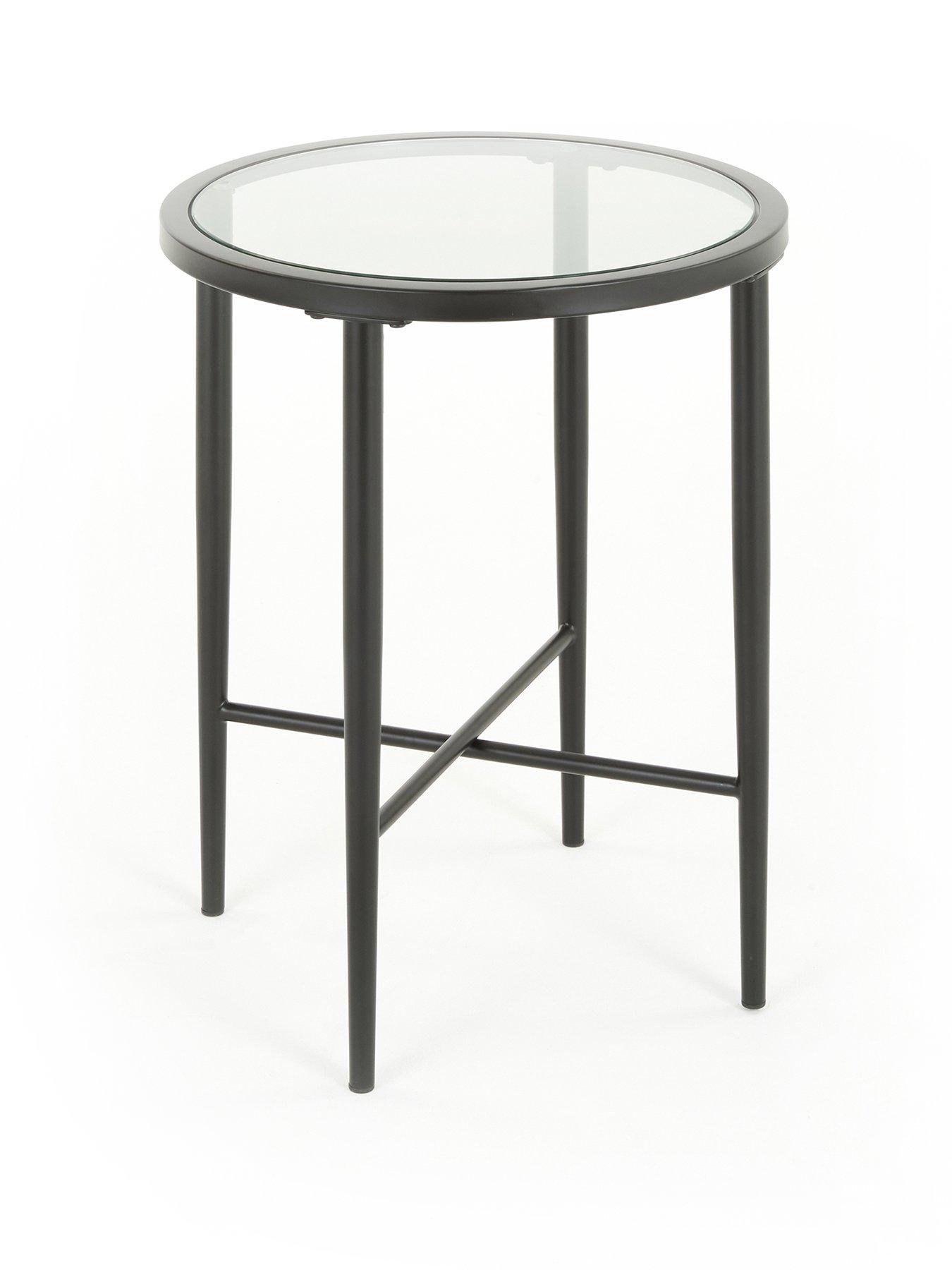 the-very-collection-link-glass-top-side-table-blackstillFront