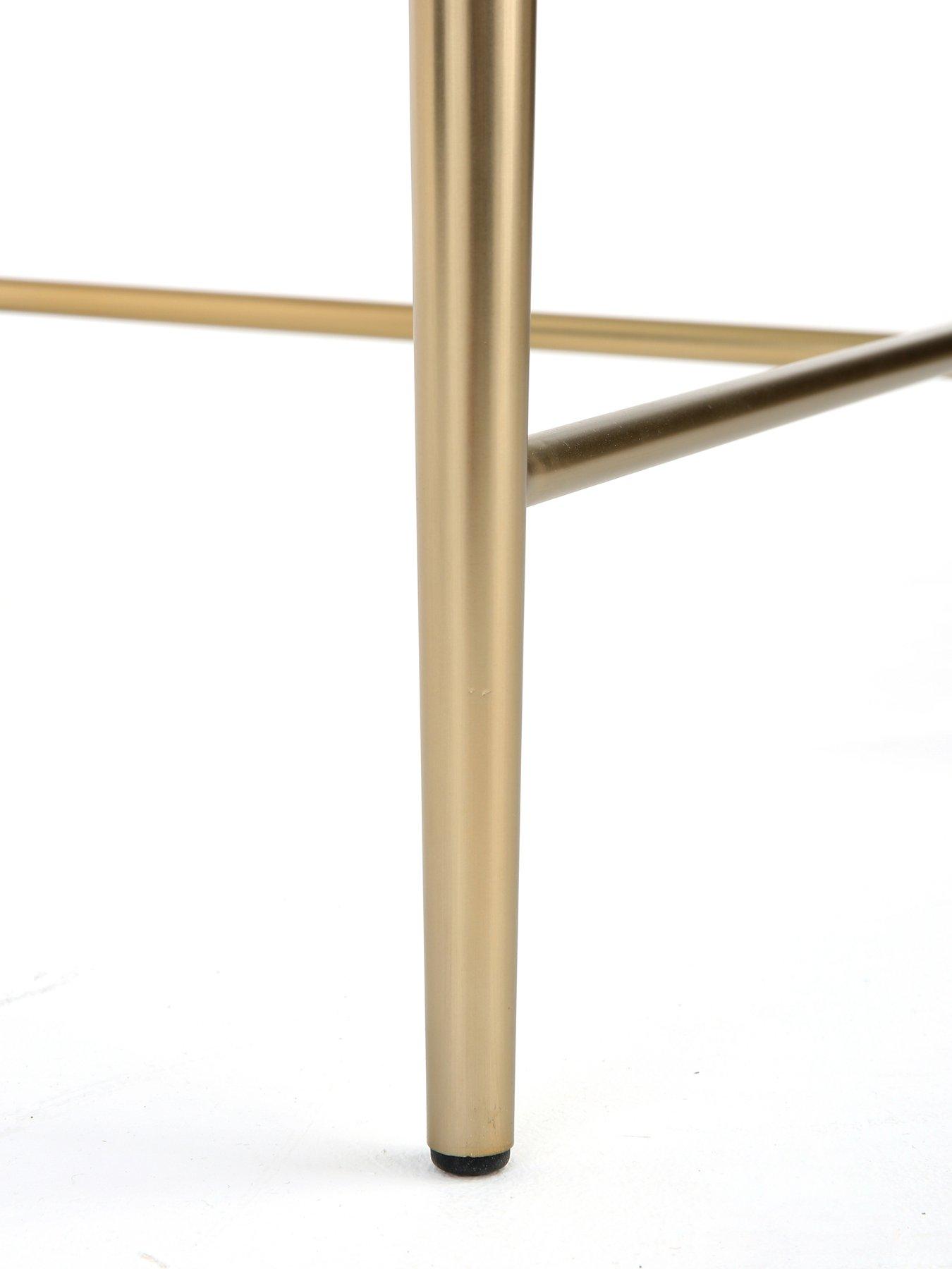 Image 3 of 6 of The Very Collection Link Glass Top&nbsp;Coffee Table - Brass