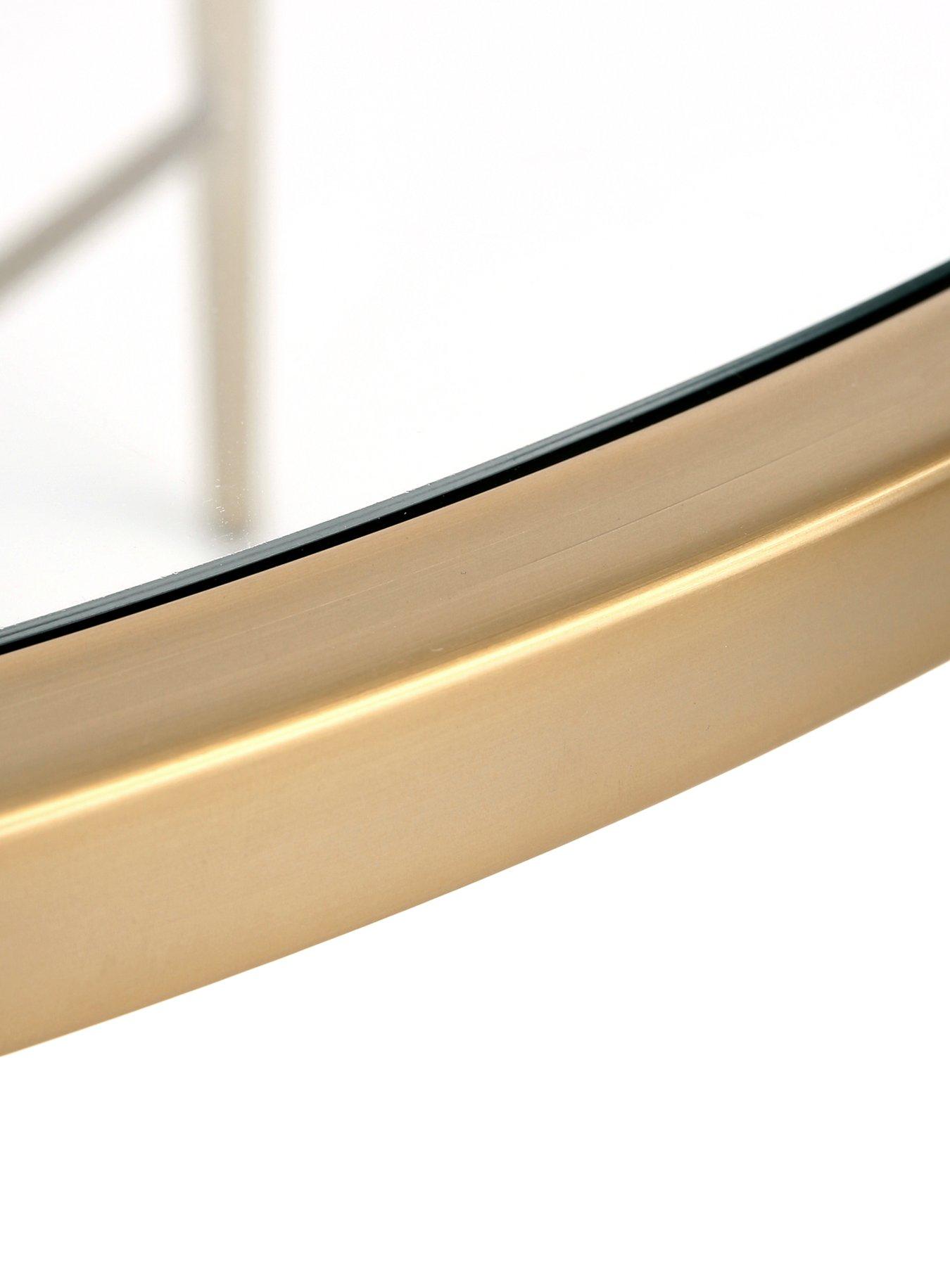 Image 5 of 6 of The Very Collection Link Glass Top&nbsp;Coffee Table - Brass