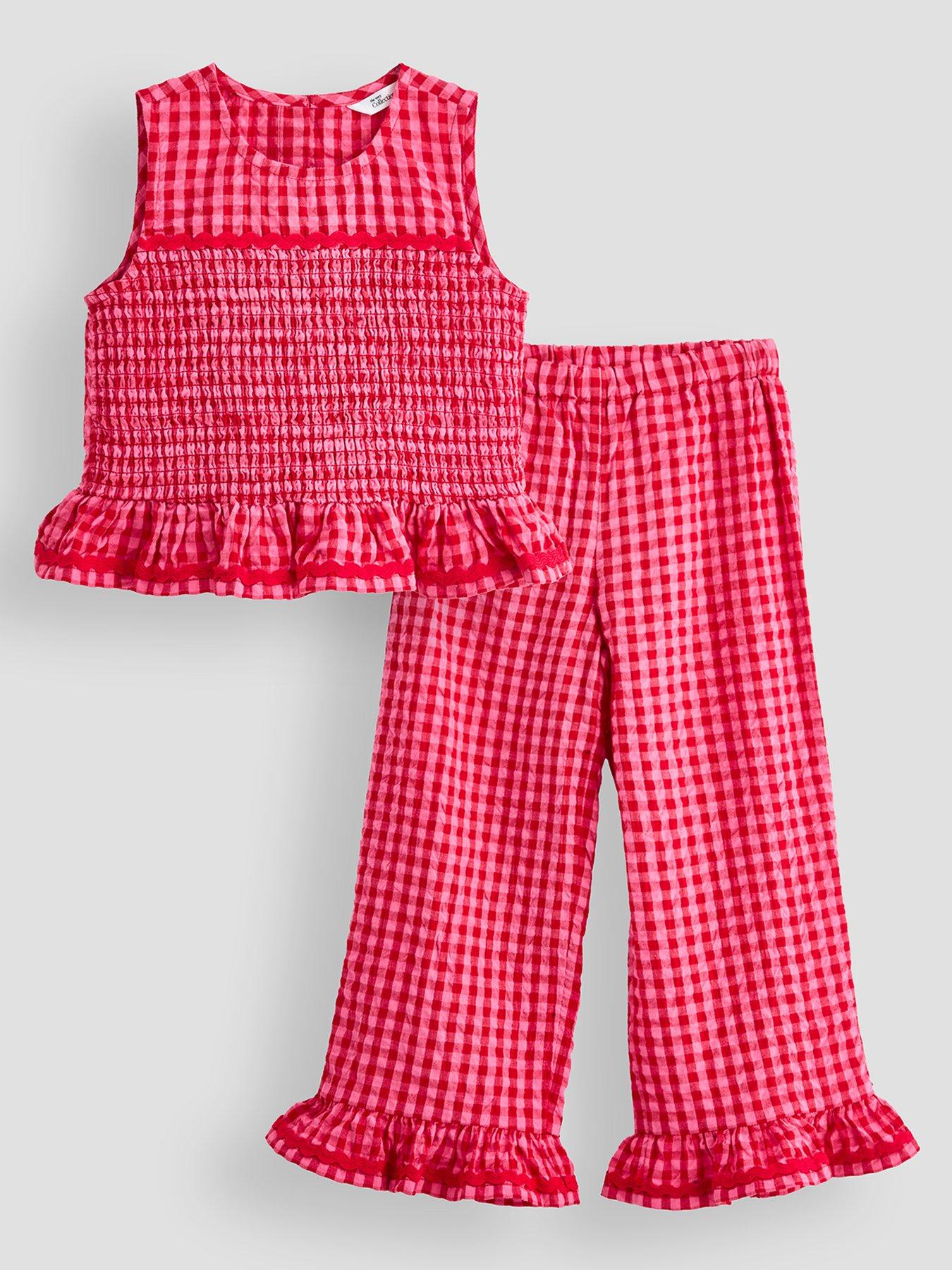 The Very Collection Girls Shirred Woven Outfit