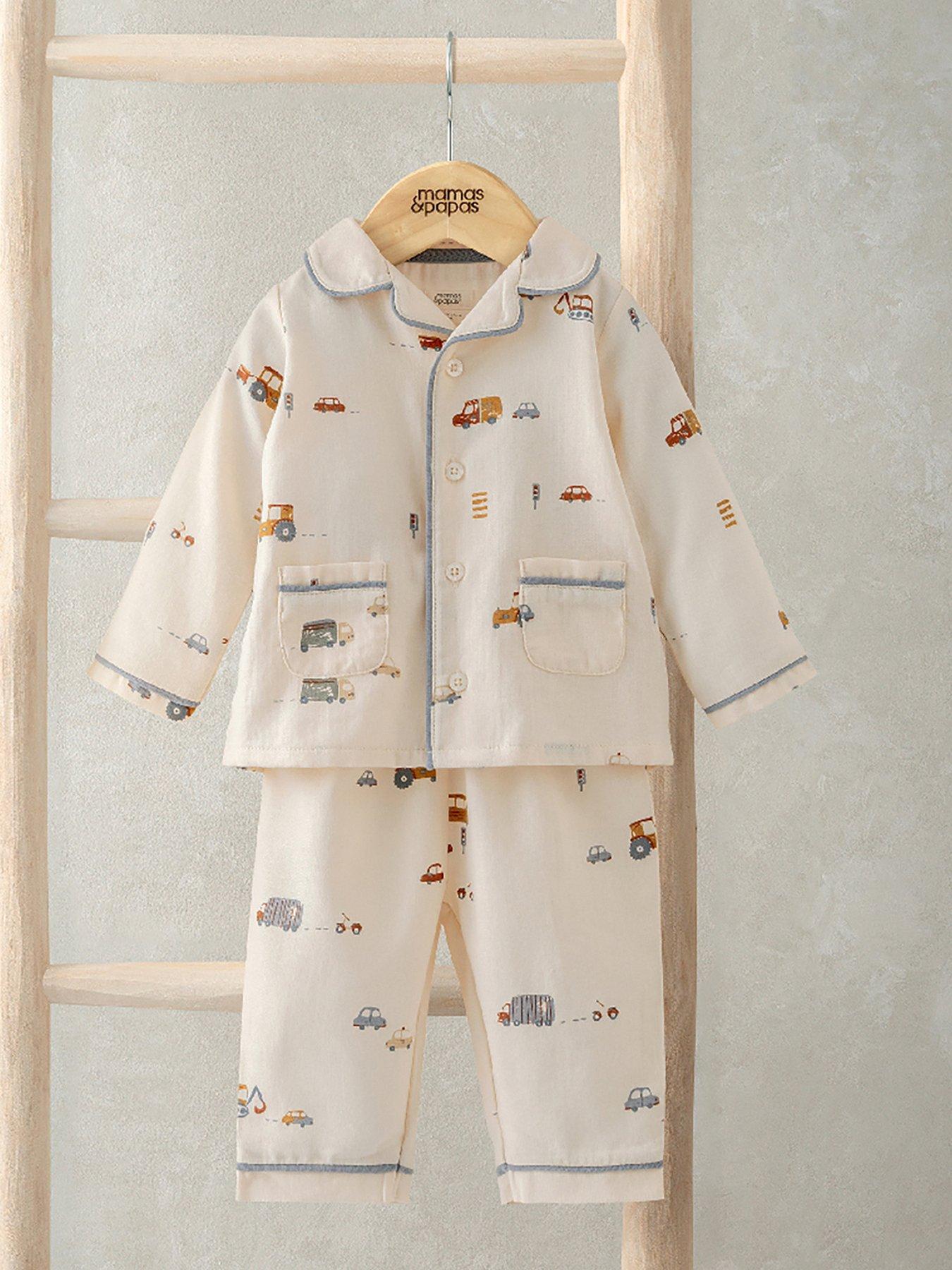 Mamas & Papas Baby Boys Transport Woven Pyjamas - Stone