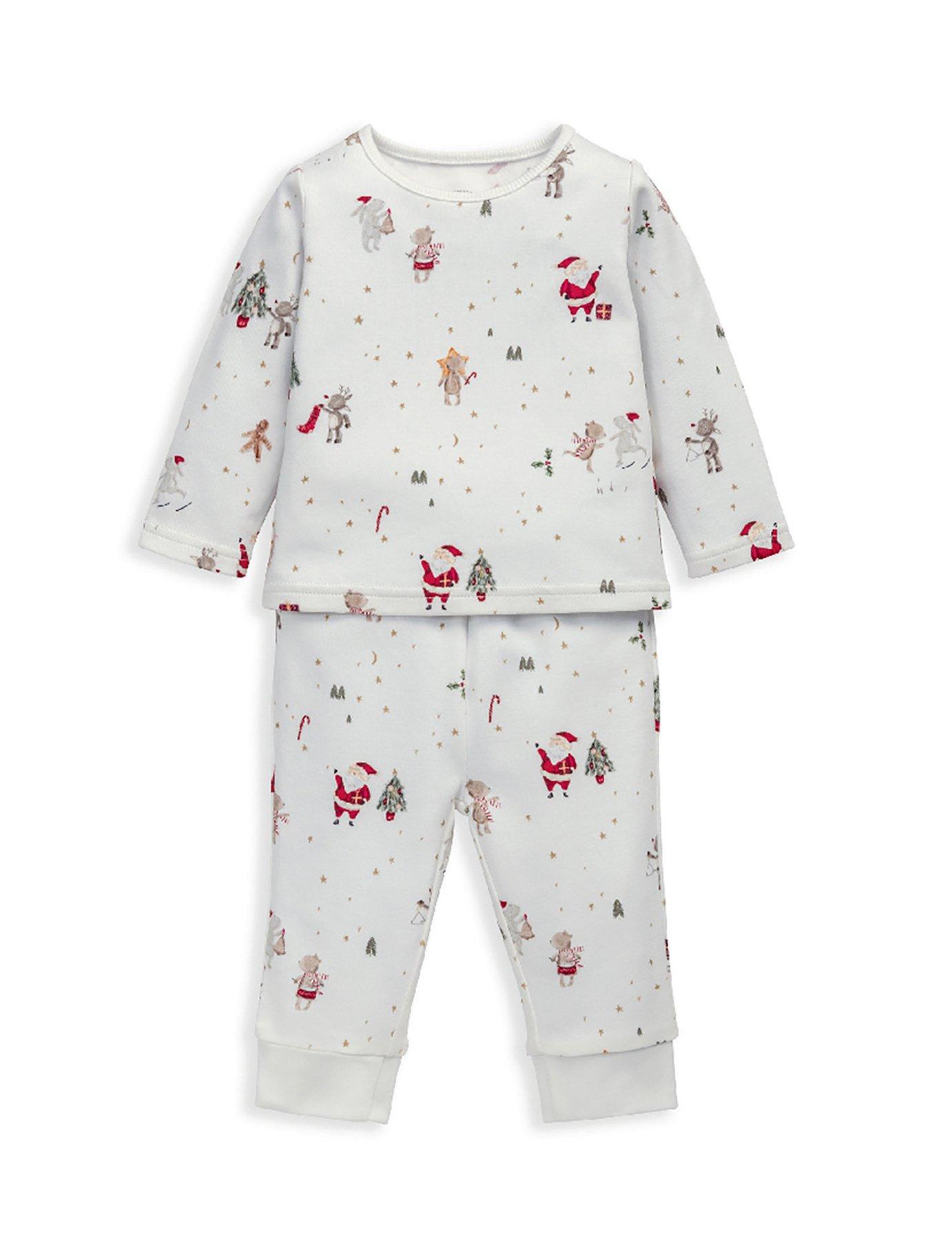 Image 3 of 6 of Mamas & Papas Baby Unisex Night Before Christmas Pyjamas - White