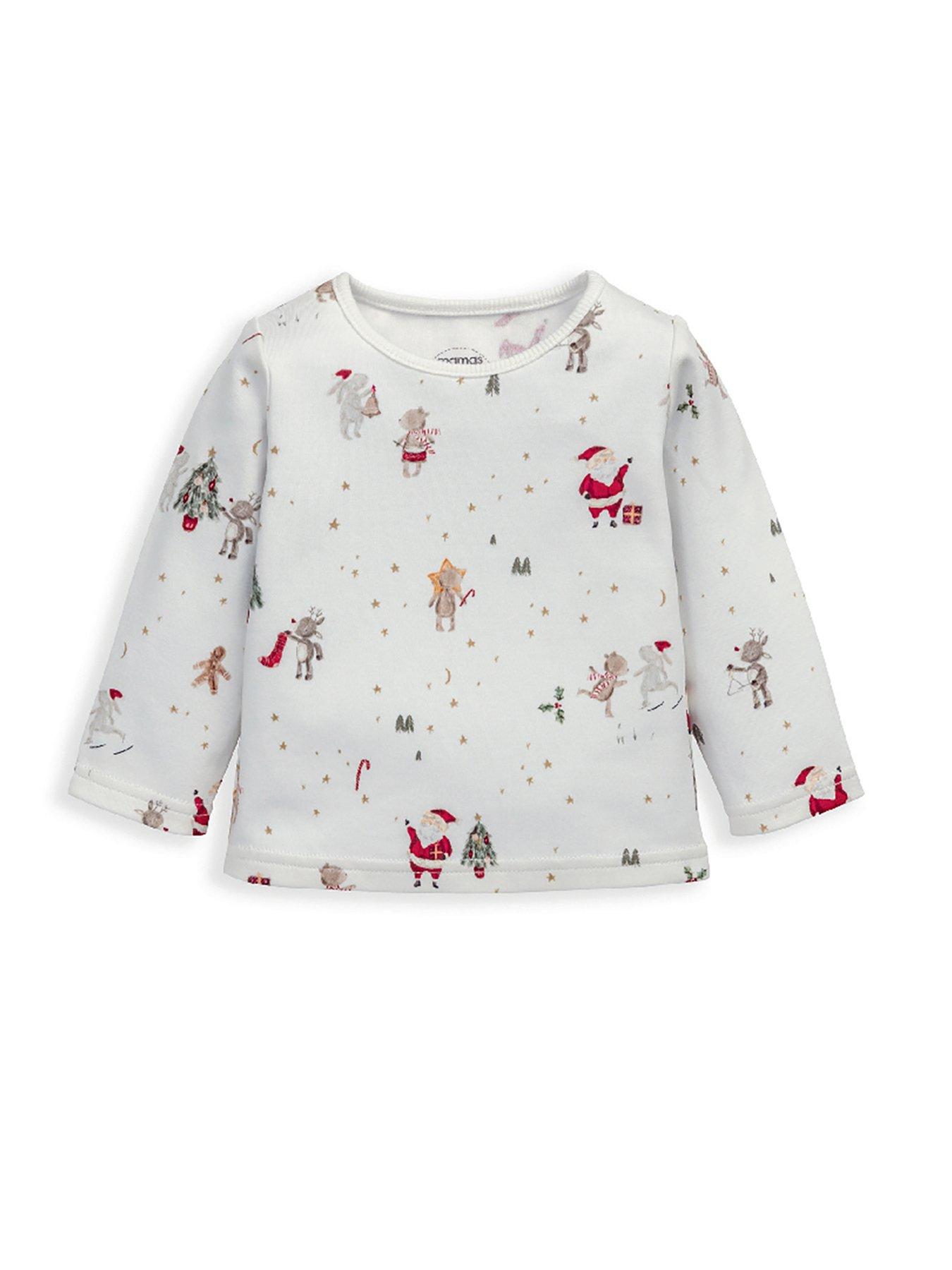 Image 4 of 6 of Mamas & Papas Baby Unisex Night Before Christmas Pyjamas - White