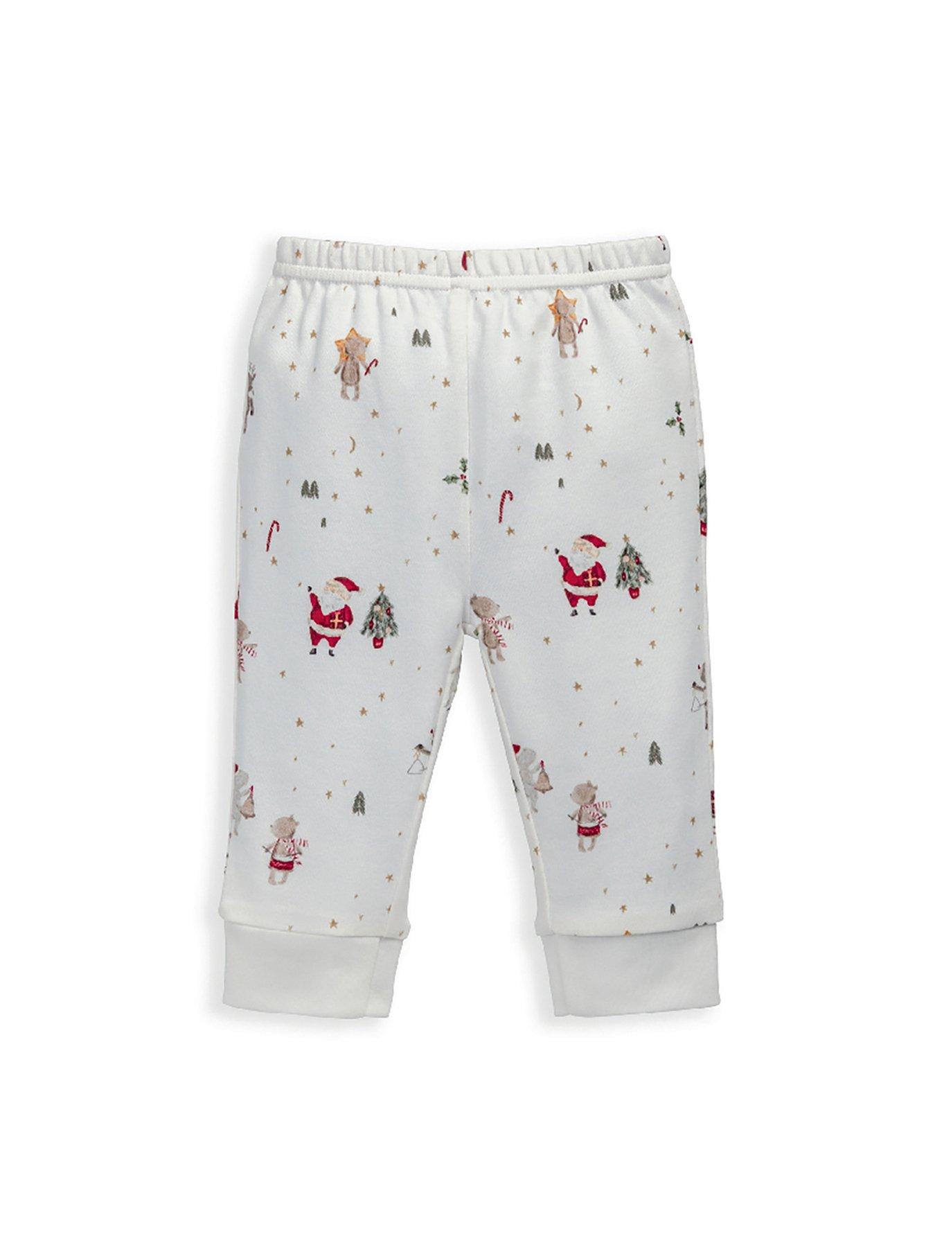 Image 5 of 6 of Mamas & Papas Baby Unisex Night Before Christmas Pyjamas - White