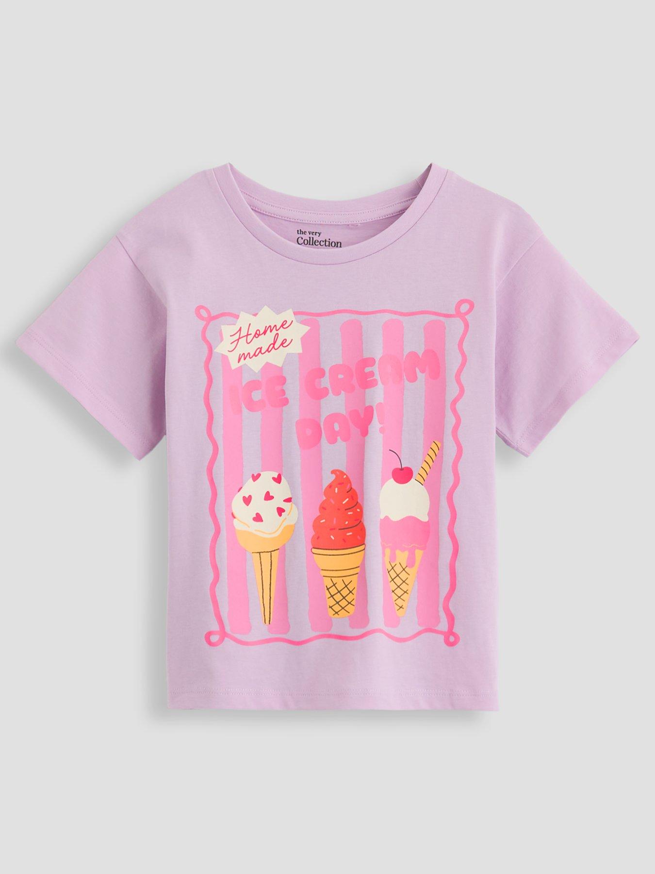 The Very Collection Girls Graphic Ice Cream Tshirt