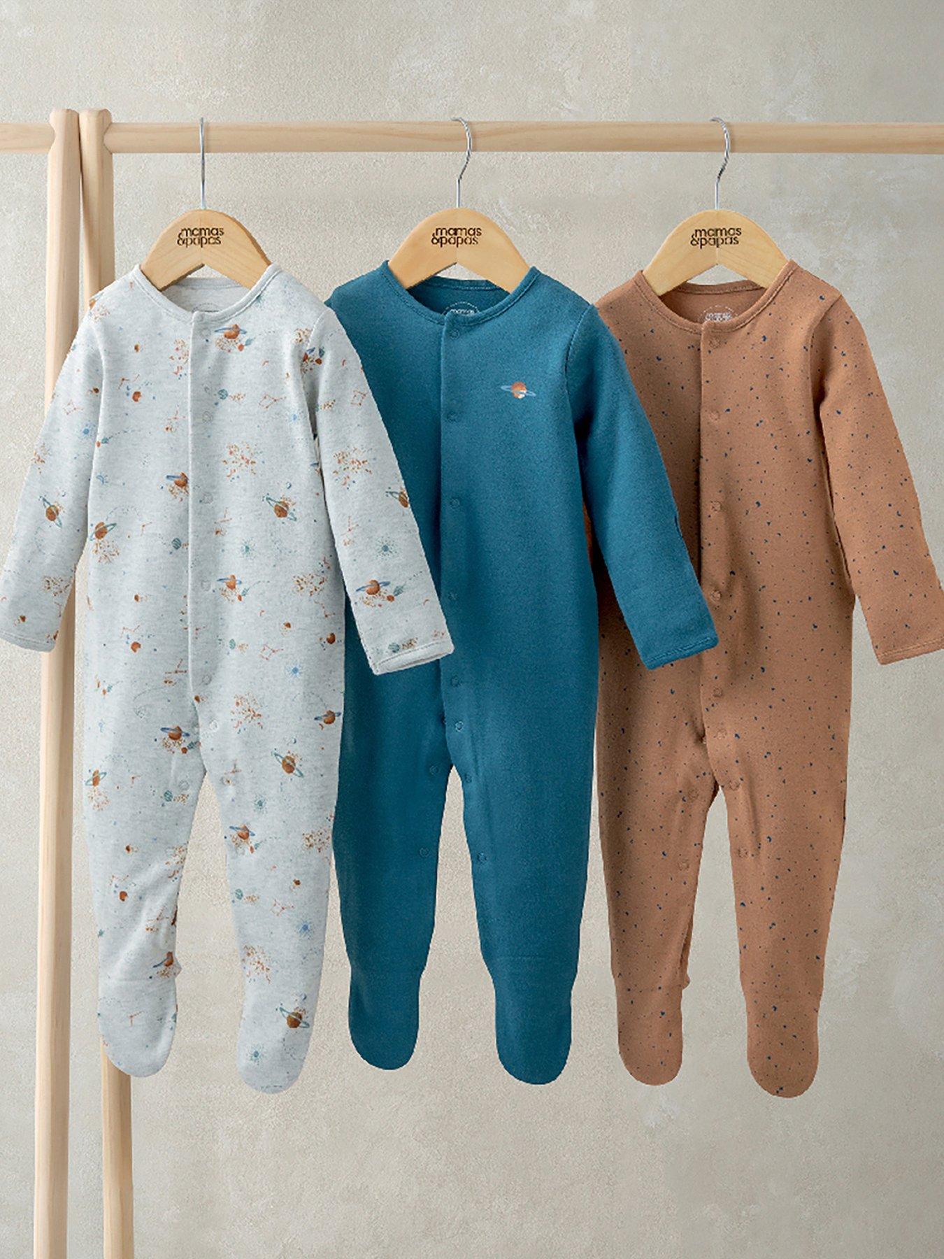mamas-papas-baby-boys-3-pack-planet-sleepsuits-multi