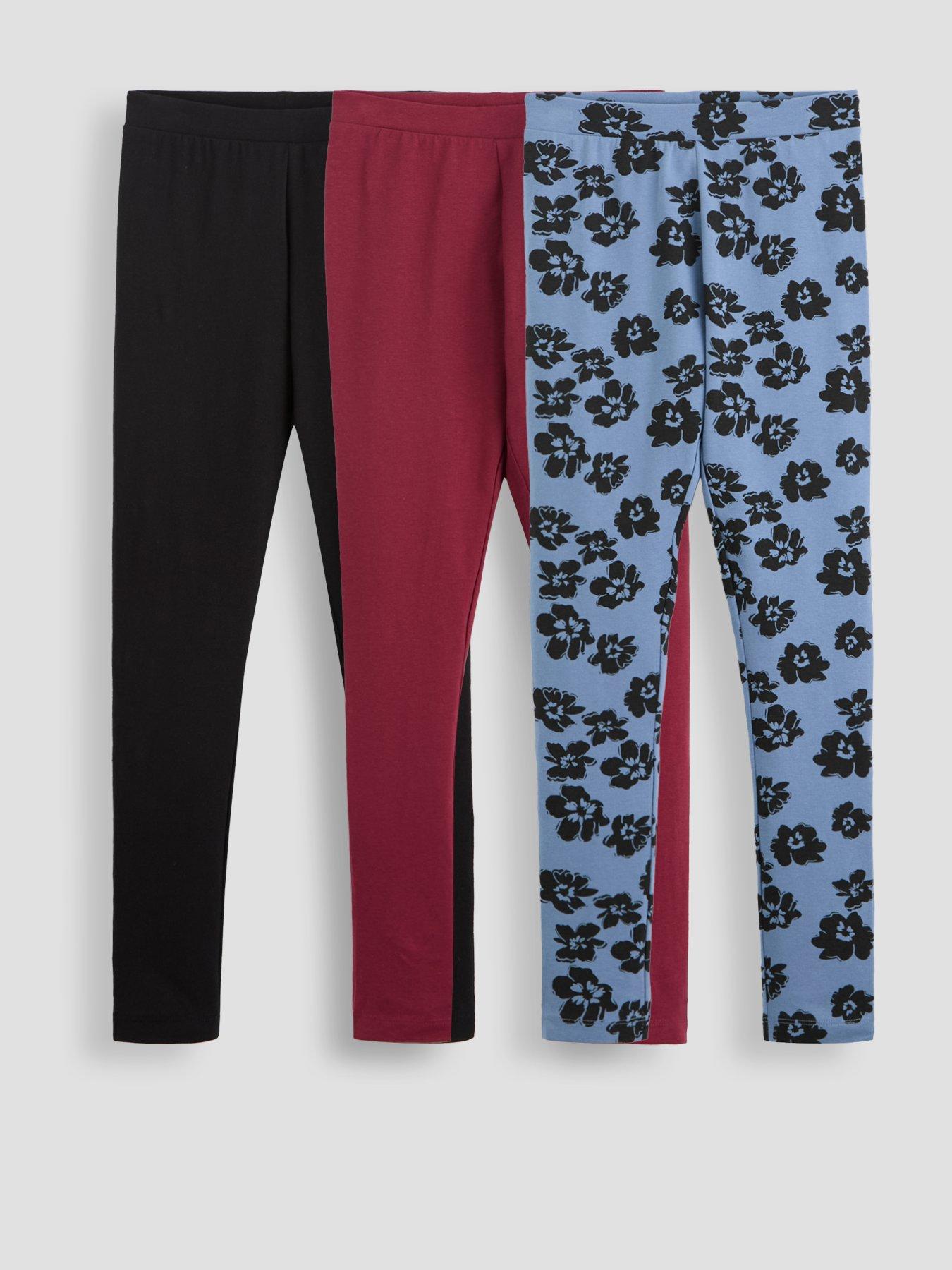 Image 1 of 5 of The Very Collection Girls 3 Pack Floral Legging