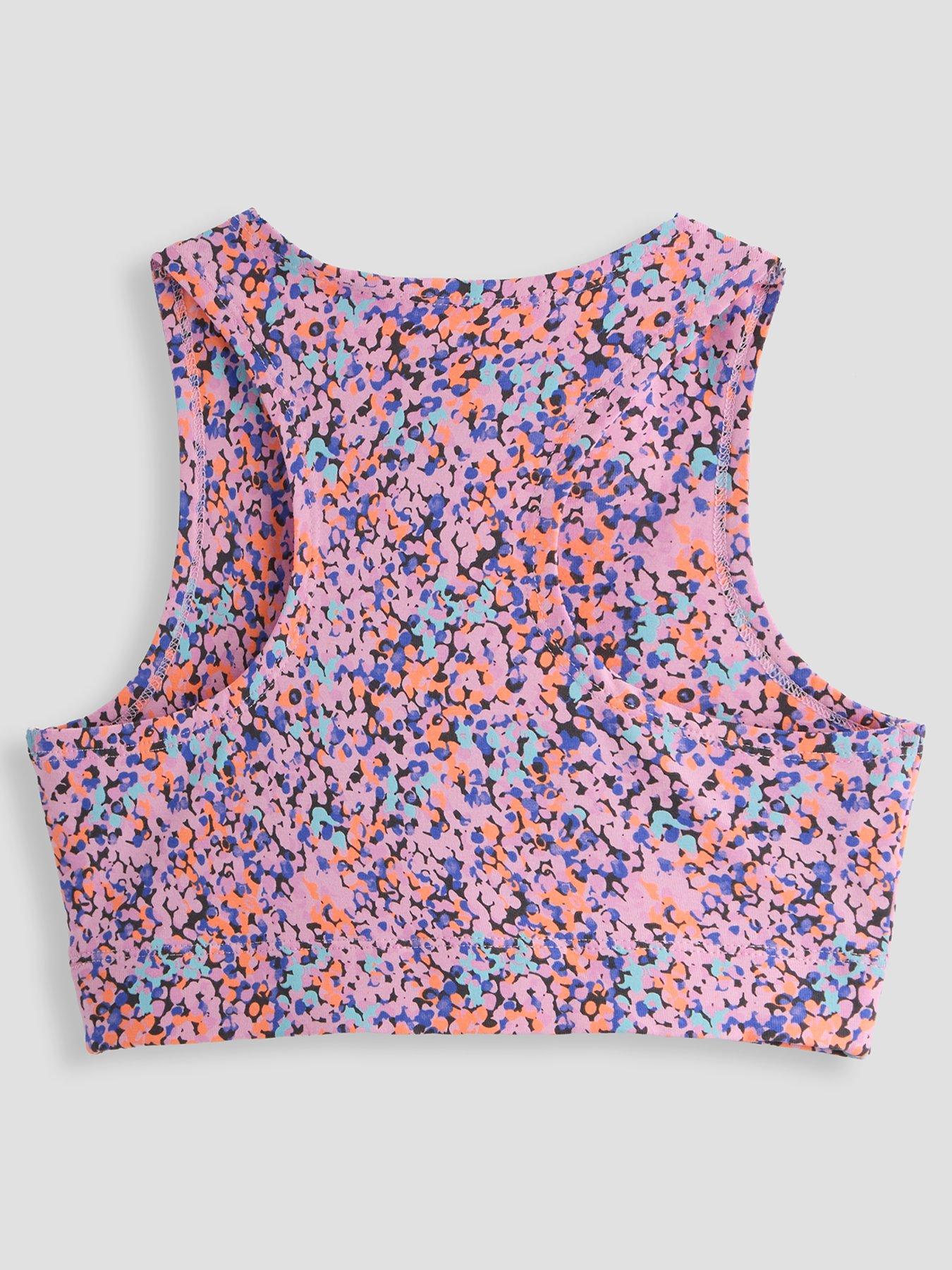 Image 3 of 5 of The Very Collection Girls Cotton Crop Tops - Multi