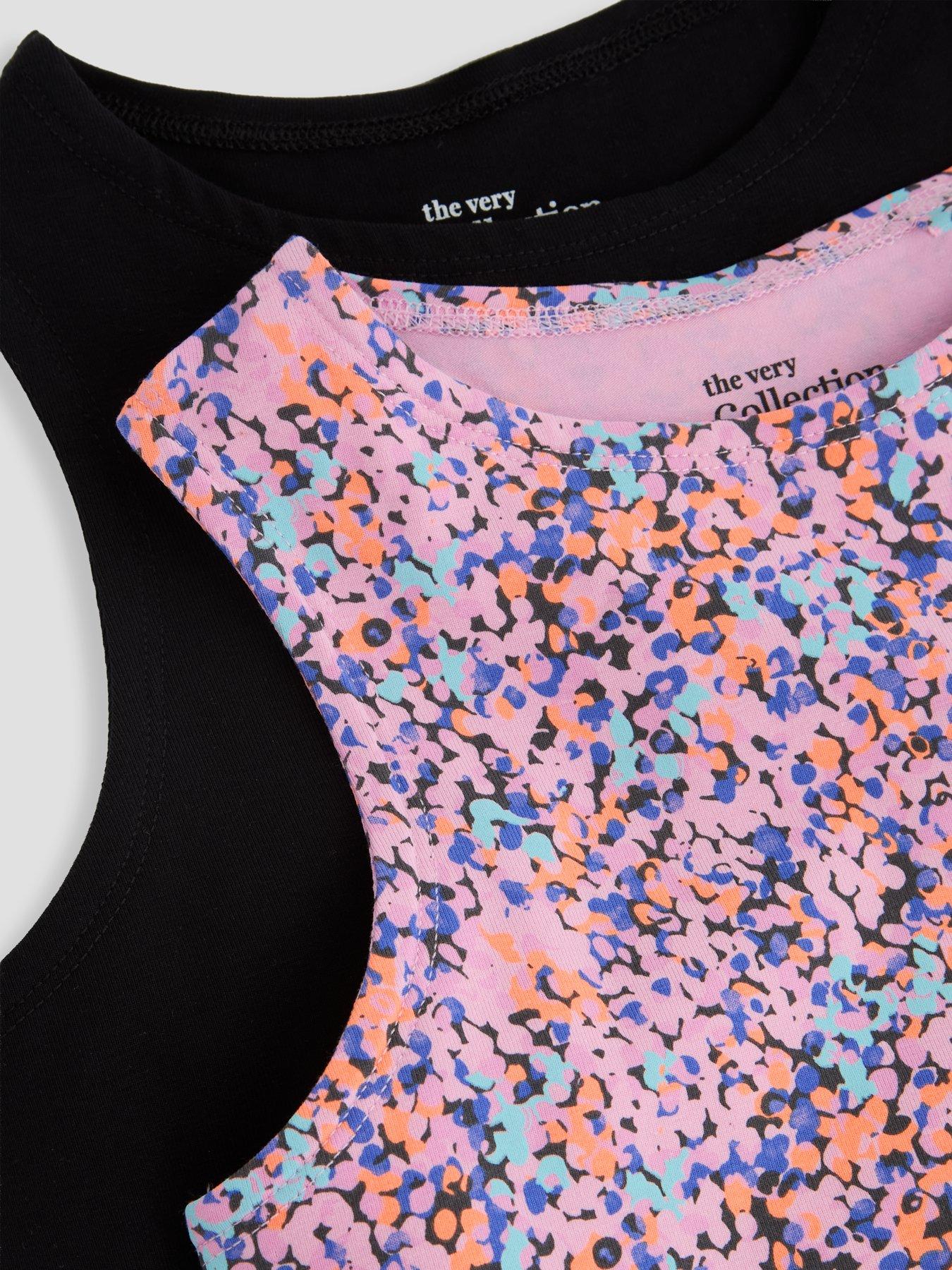 Image 5 of 5 of The Very Collection Girls Cotton Crop Tops - Multi