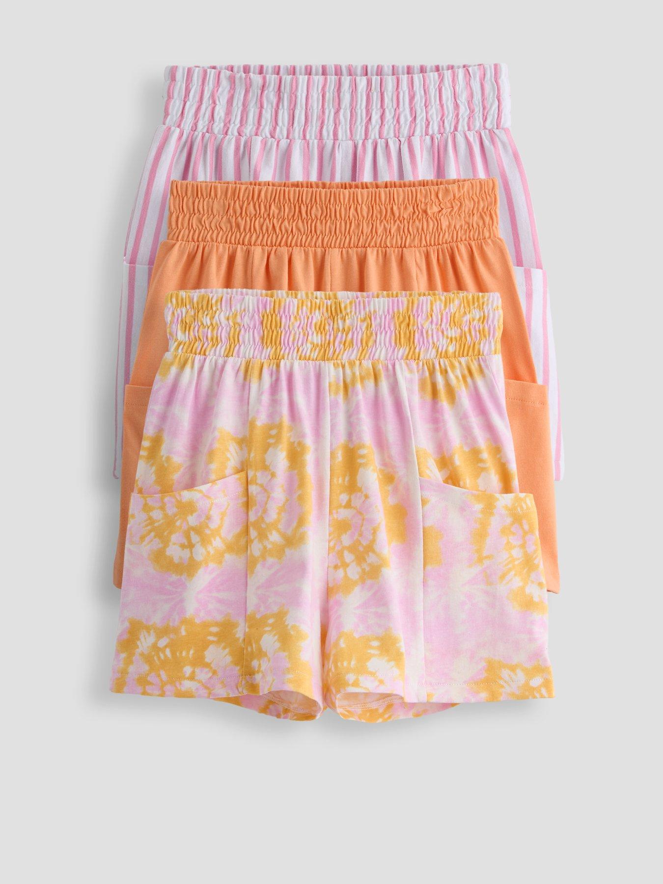 the-very-collection-girls-3-pack-shirred-waist-shorts-multi