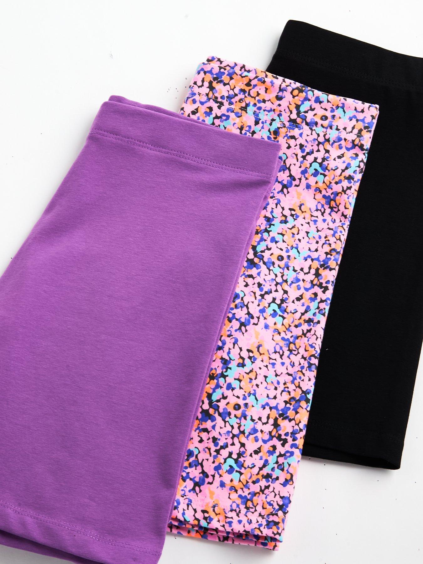 Image 4 of 5 of The Very Collection Girls 3 Pack Cycling Short - Multi