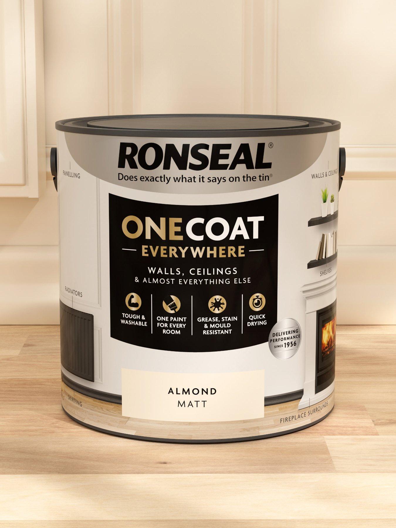 Image 3 of 7 of Ronseal One Coat Everywhere Interior Paint Almond Matt 2.5 Litre