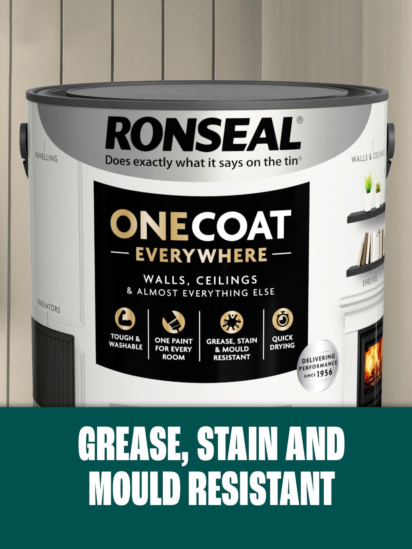 Image 4 of 7 of Ronseal One Coat Everywhere Interior Paint Black Pepper Matt 2.5 Litre
