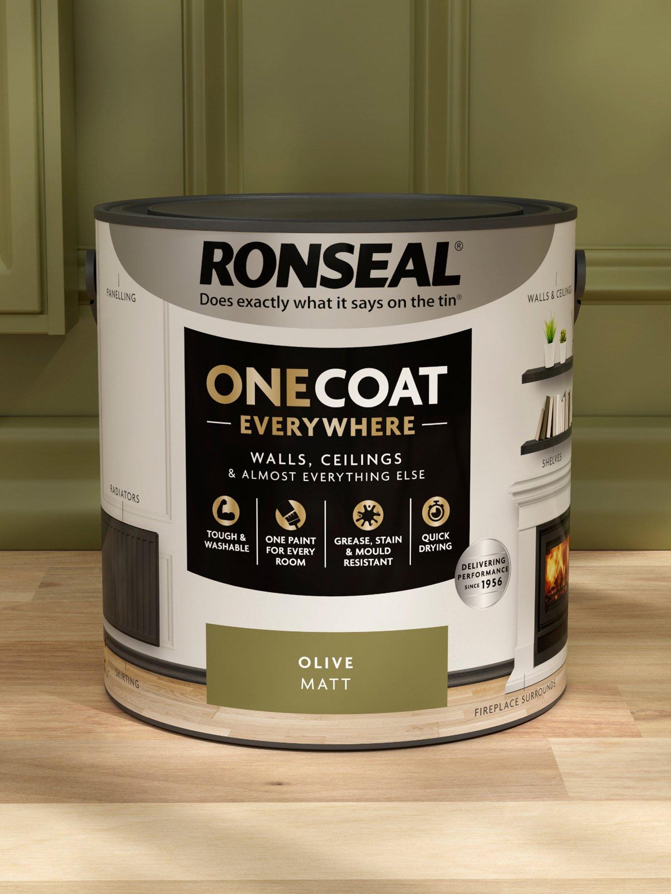 Image 3 of 7 of Ronseal One Coat Everywhere Interior Paint Olive Matt 2.5 Litre