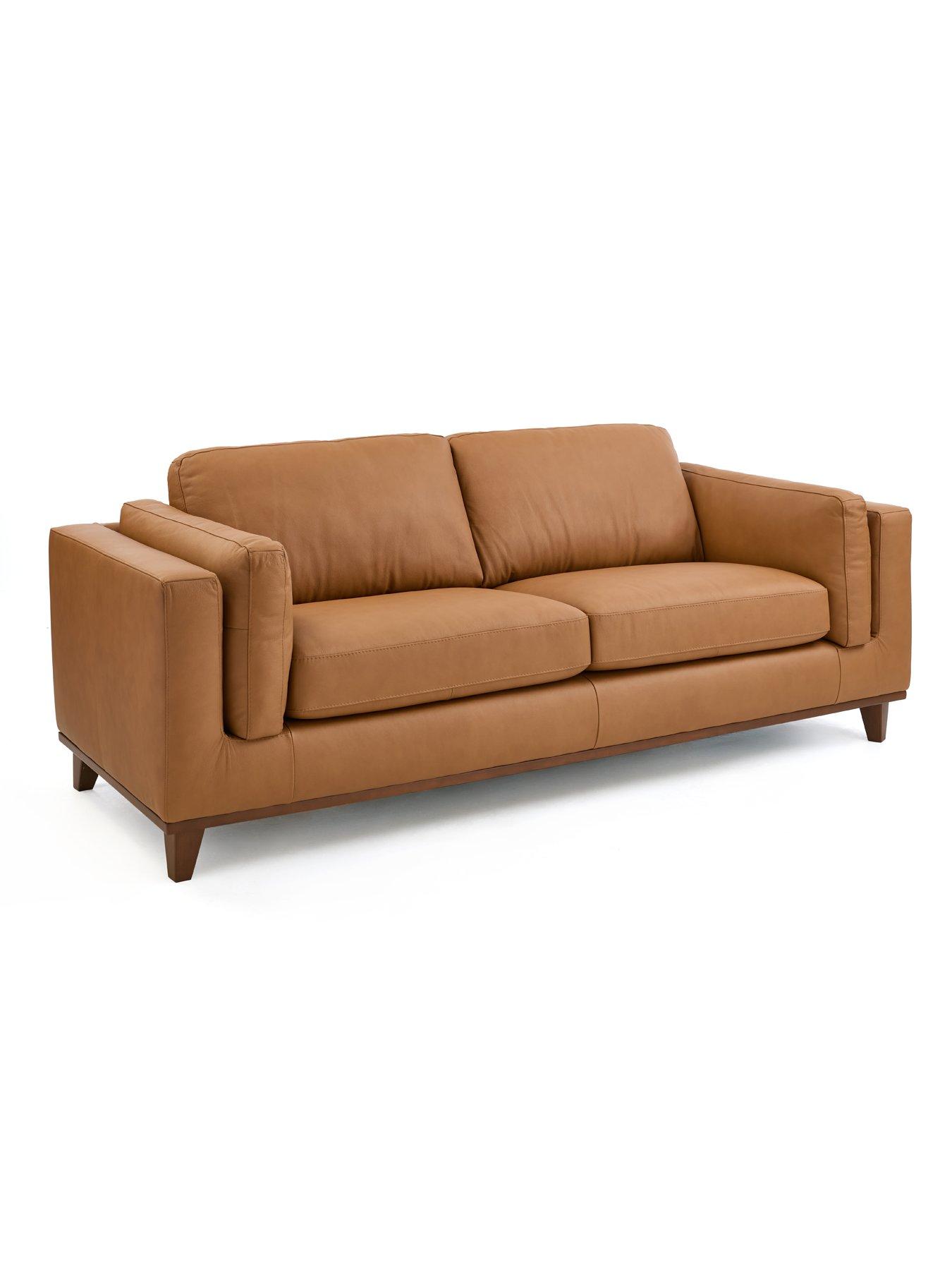 Image 3 of 7 of The Very Collection Chiswick 3 + 2 Seater Leather Sofa Set