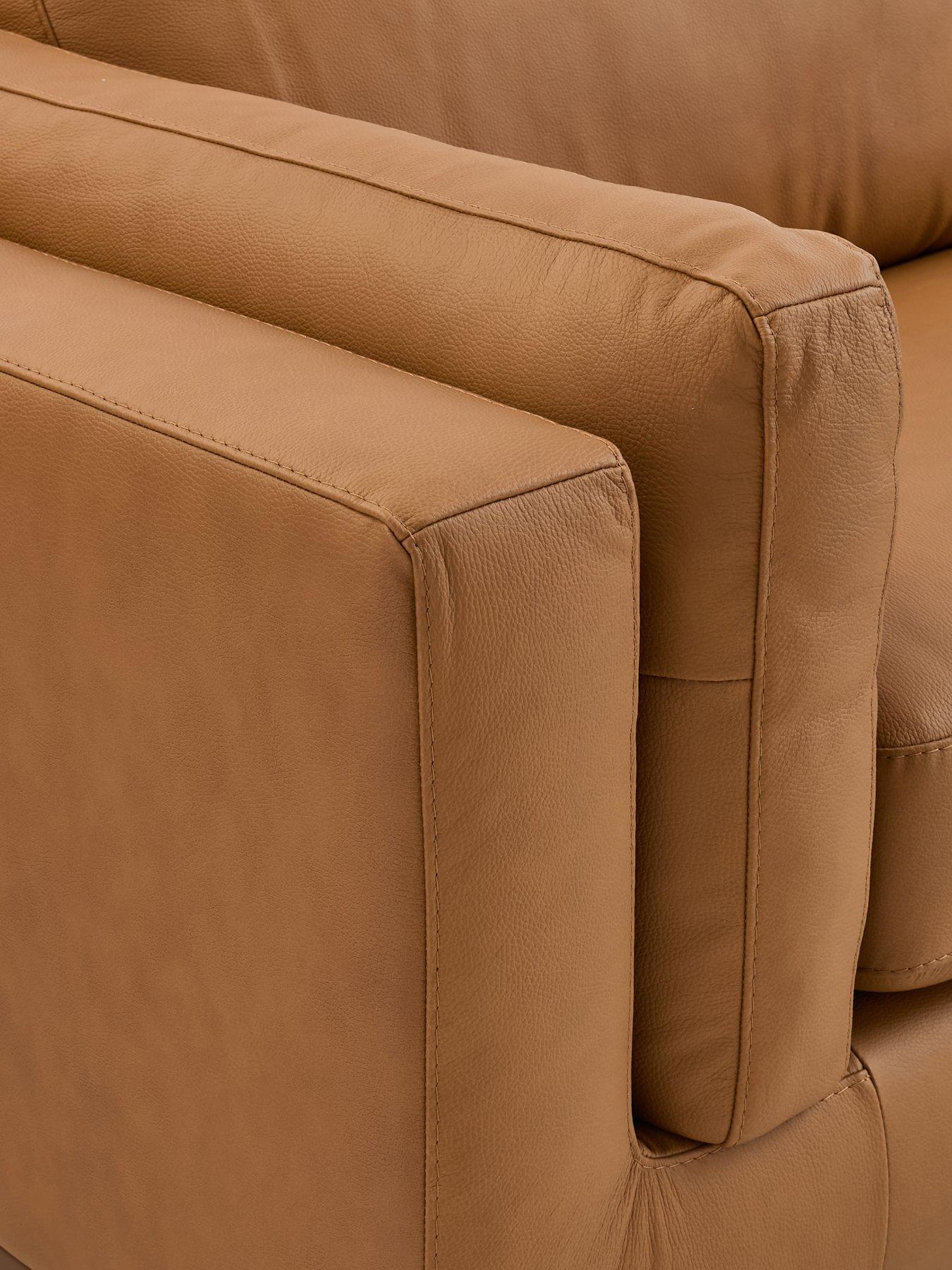 Image 4 of 7 of The Very Collection Chiswick 3 + 2 Seater Leather Sofa Set