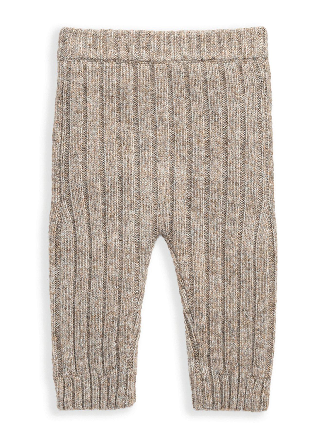 Image 5 of 5 of Mamas & Papas Baby Unisex 2 Piece Bear Knitted Cardigan &amp; Leggings Set - Brown