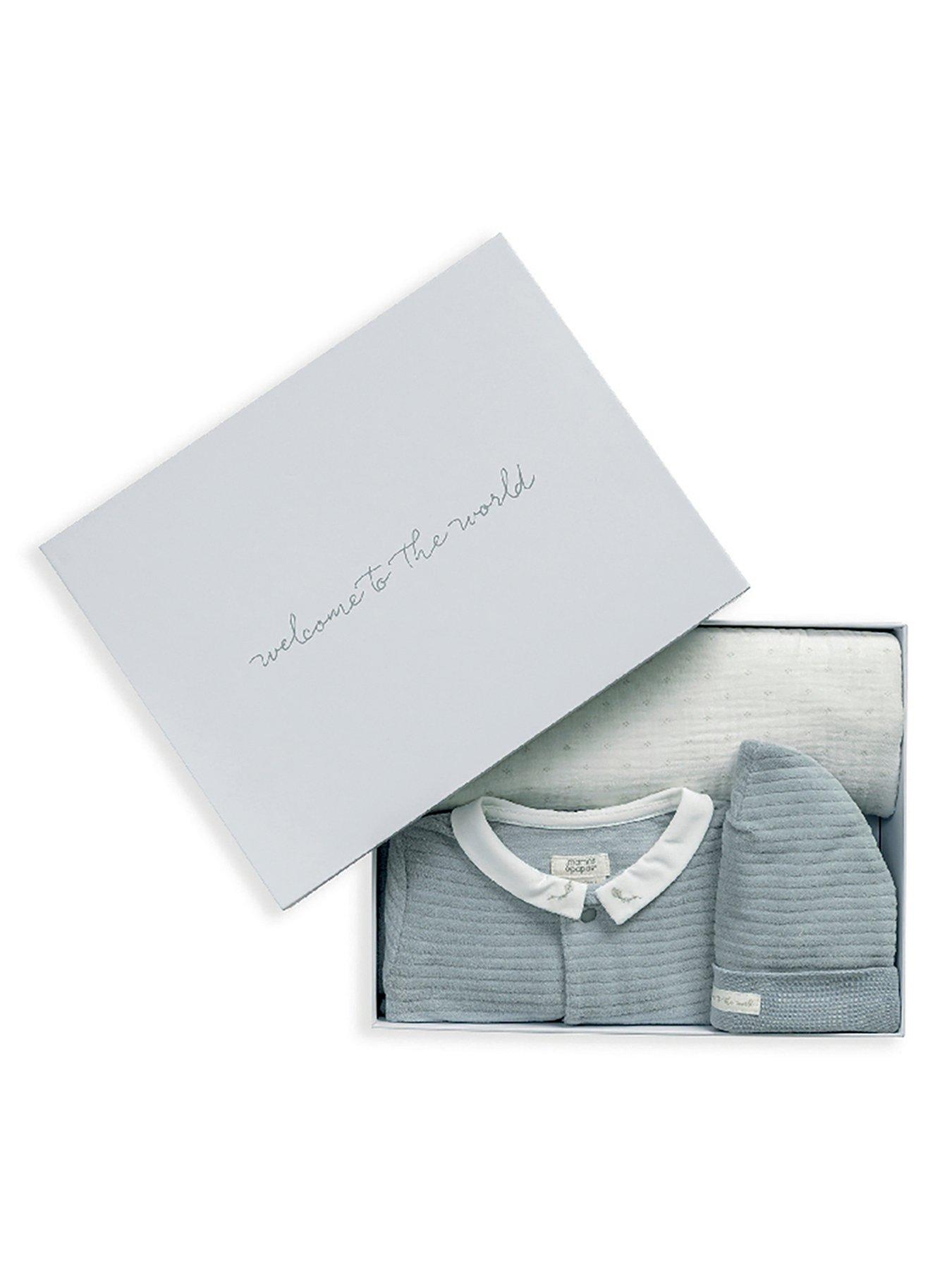 Image 2 of 6 of Mamas & Papas Baby Boys Welcome To The World 3 Piece Gift Set - Multi