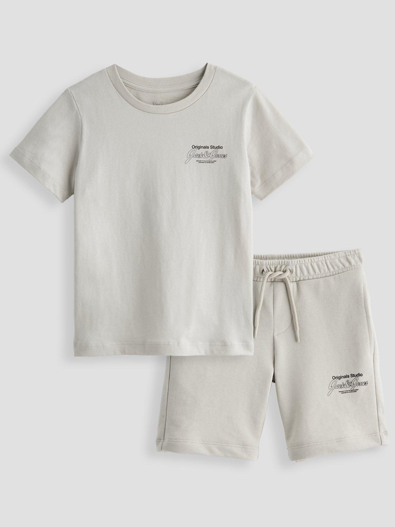 jack-jones-mini-younger-boys-niko-t-shirt-shorts-set-glacier-gray