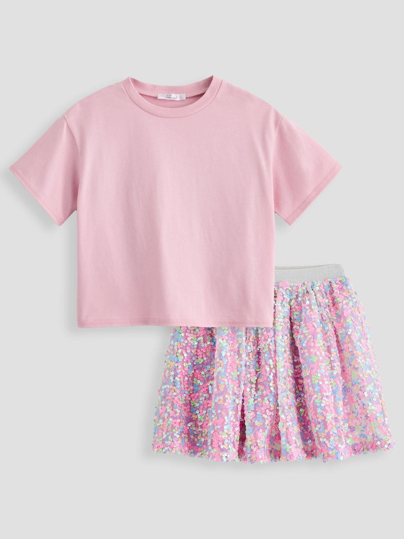 the-very-collection-girls-pastel-sequin-skirt-outfit-multi