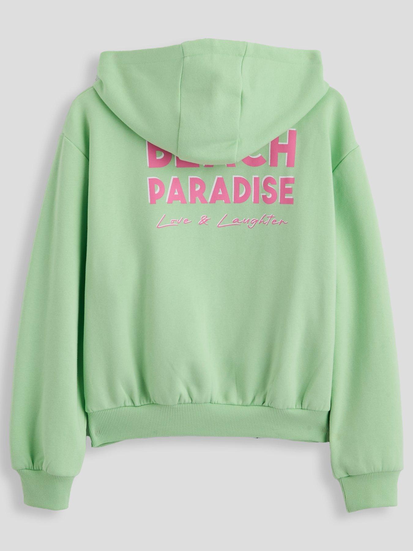 The Very Collection Girls Zip Up Hoody With Back Slogan