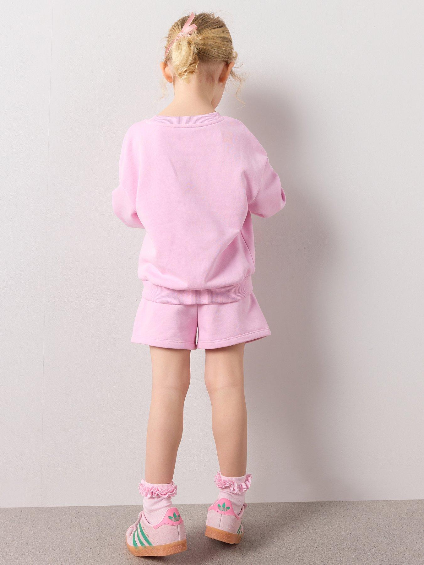 Image 2 of 7 of The Very Collection Girls Sweatshirt And Short Set Lightweight&nbsp;- Pink
