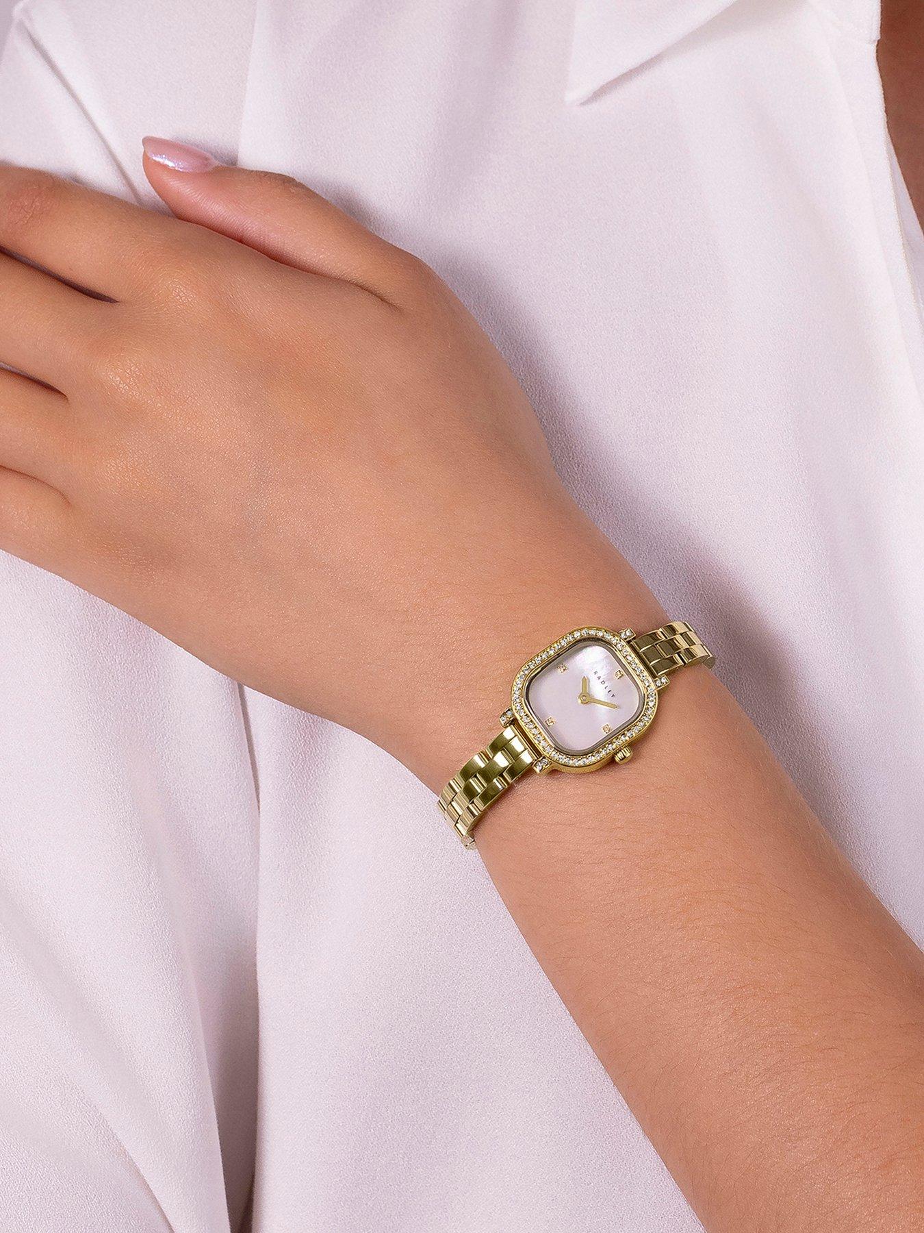 Image 2 of 3 of Radley Ladies Square Stone MOP Gold Bracelet Watch