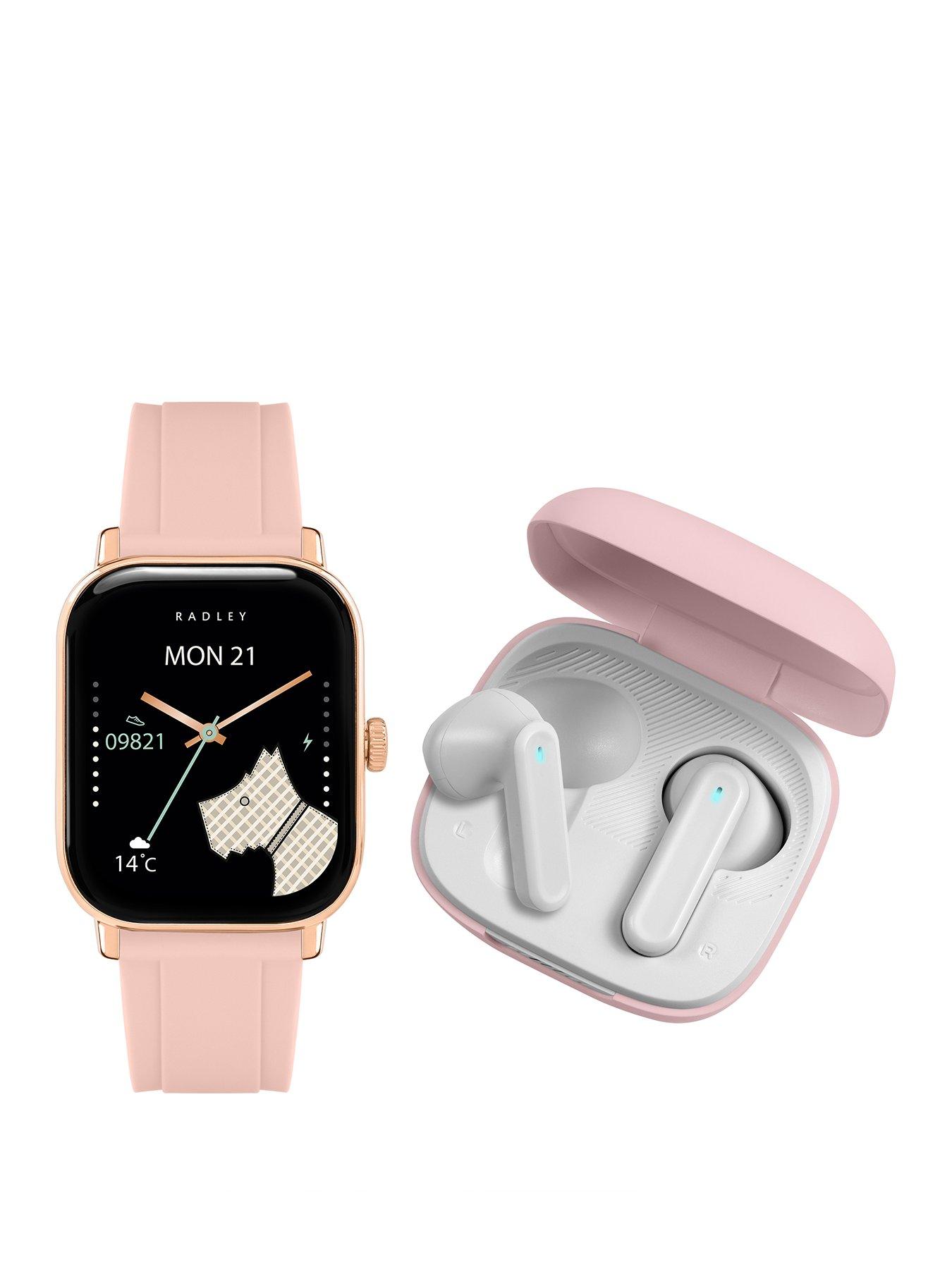 Image 1 of 7 of Radley Series 56 Cobweb Silicone Strap Smartwatch &amp; Tws Set - TFT/Calling